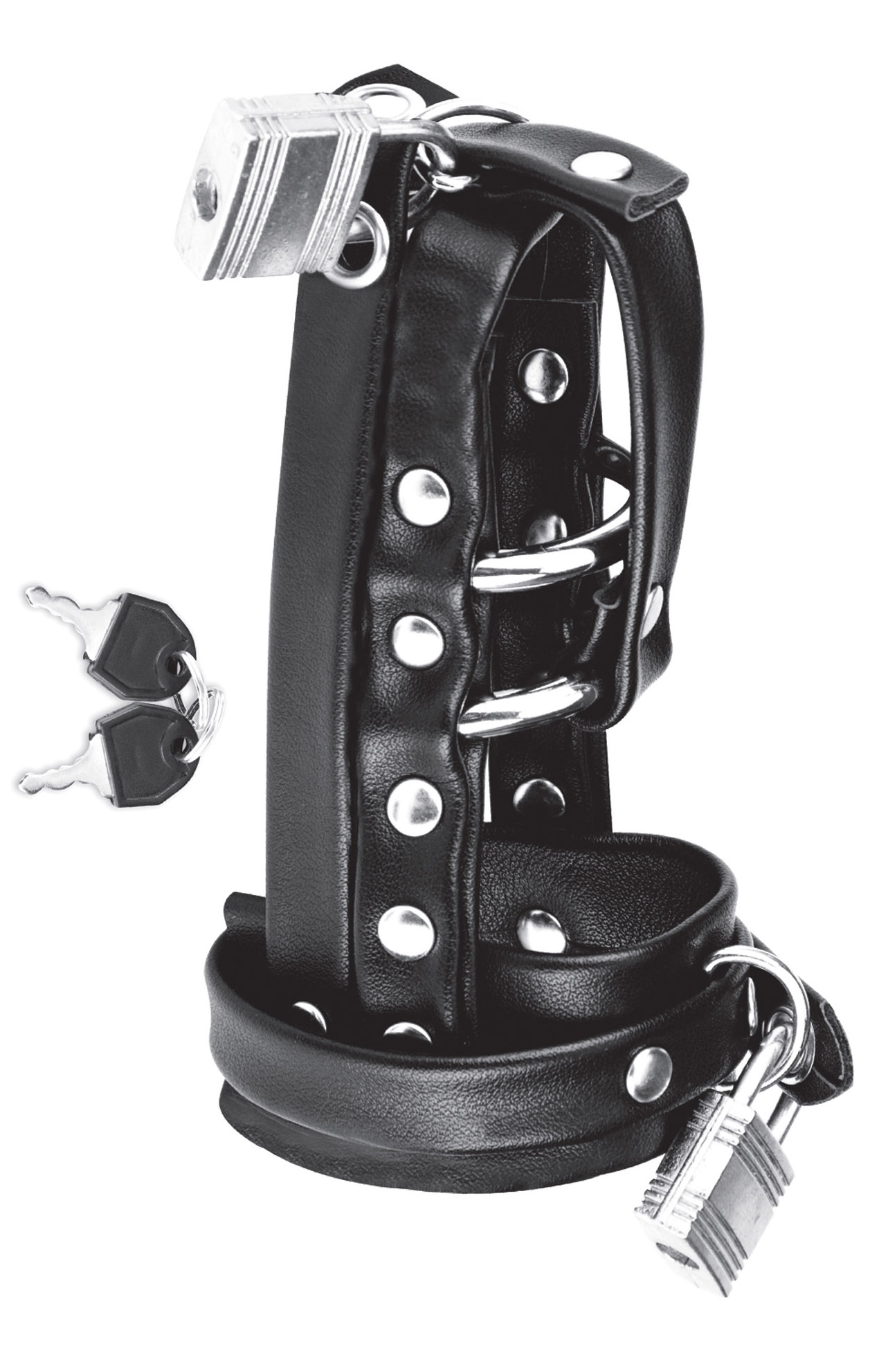 BLUE LINE C&B GEAR Gimp Cock Locking Chastity Sheath