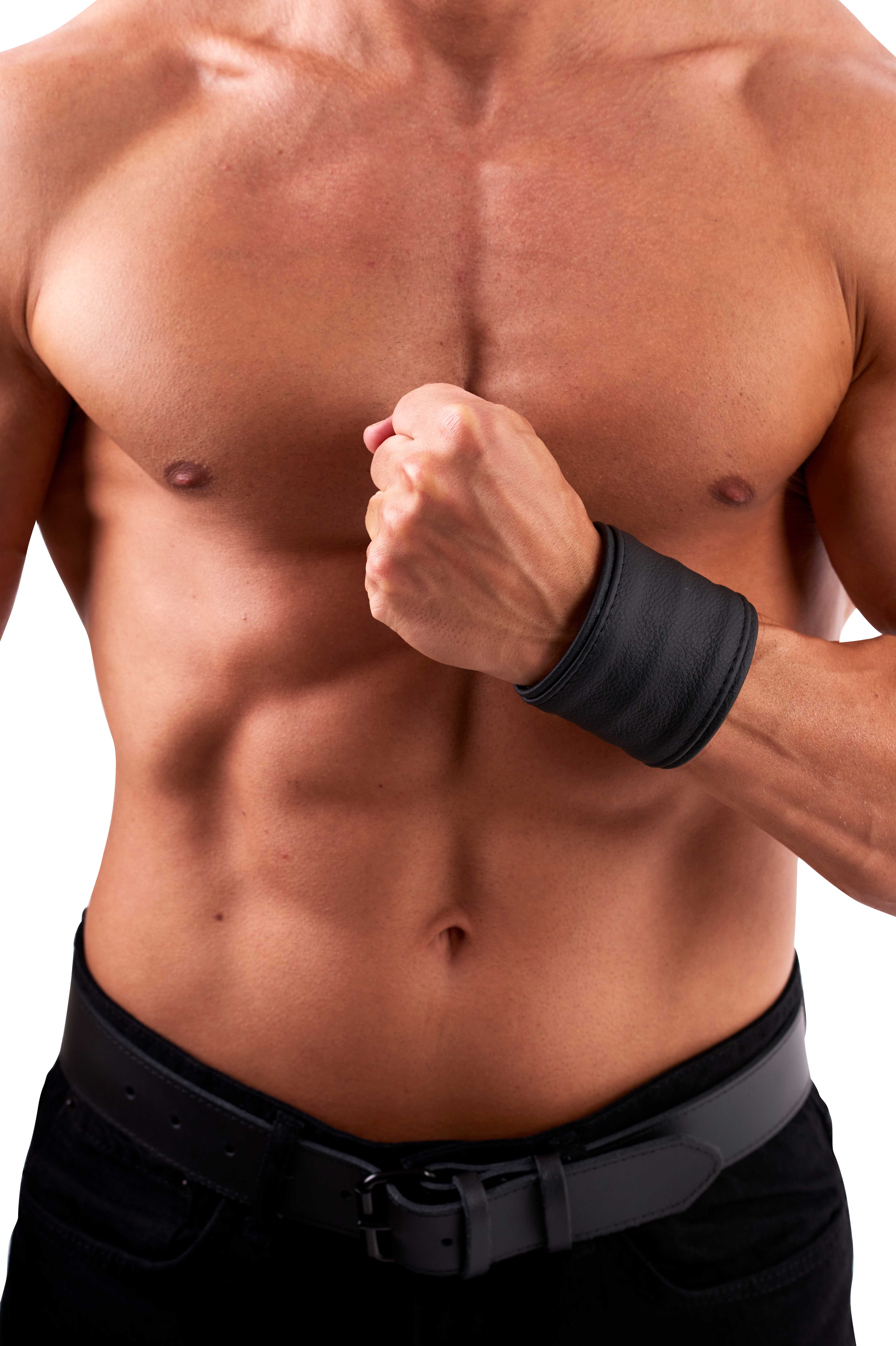 SAXOS Soft Leder Armband/Geldbörse schwarz L