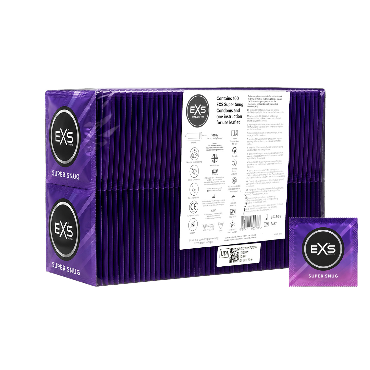 EXS Super Snug Fit 47mm condoms (100pcs)