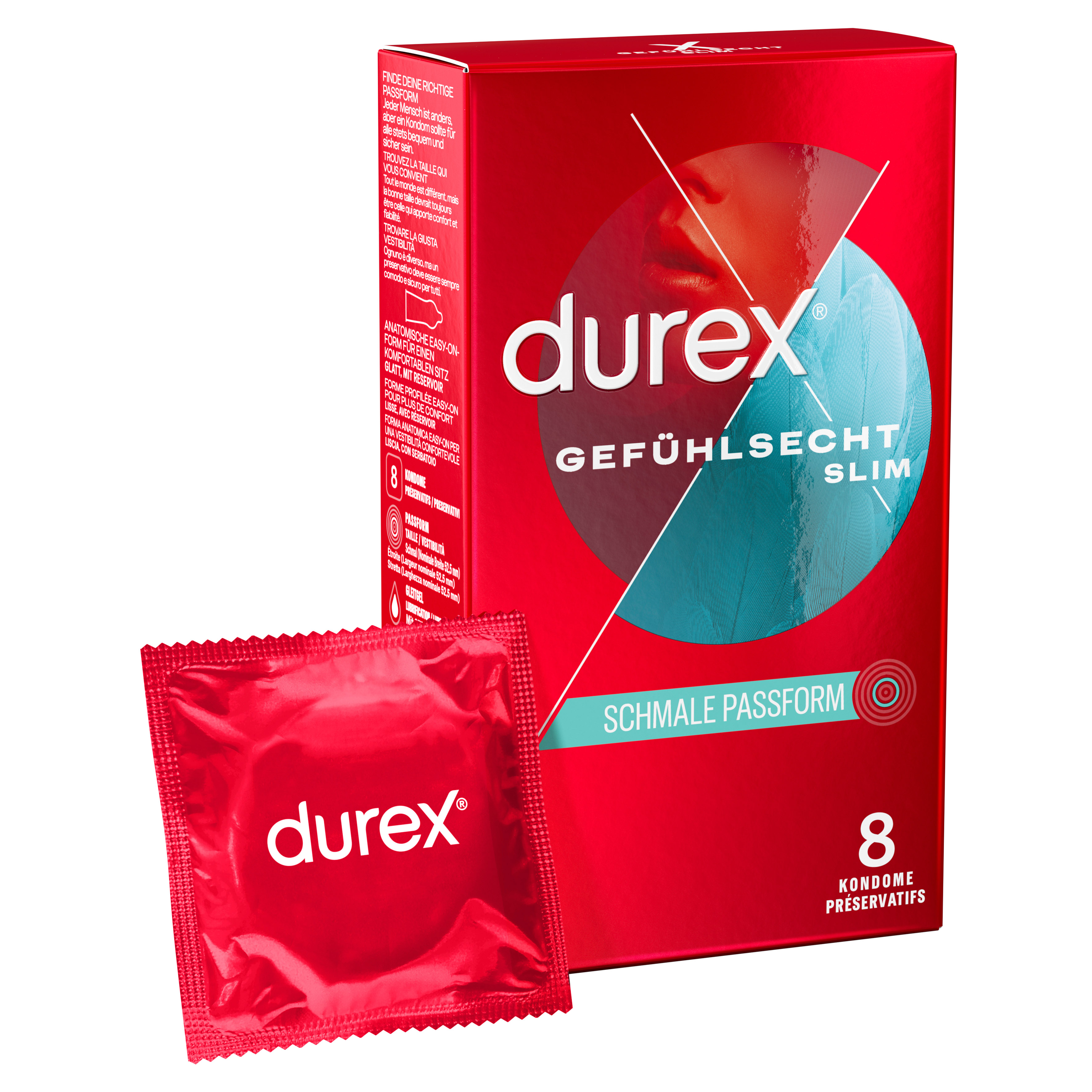 DUREX Gefühlsecht Slim 8 St. -New Design-