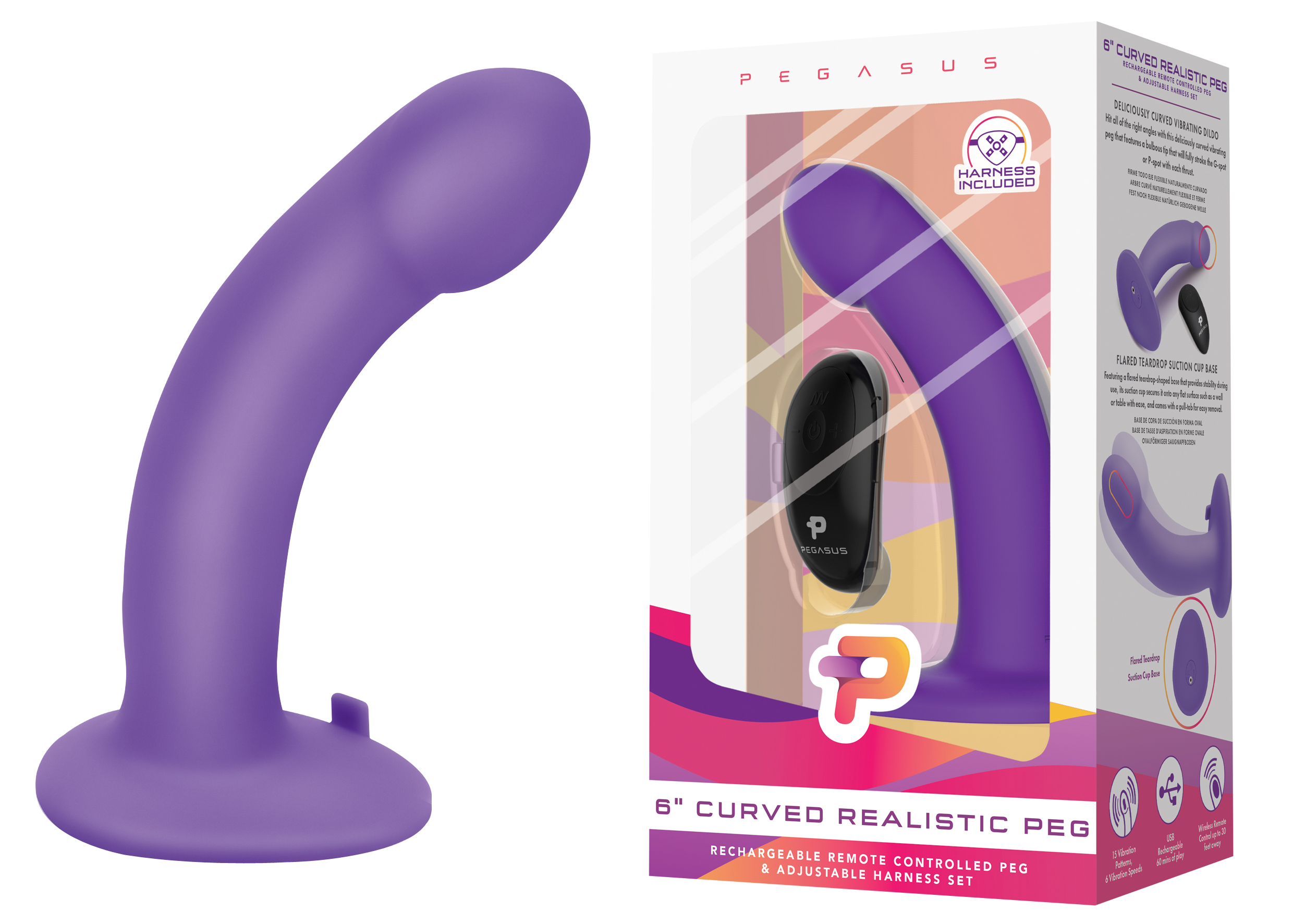 PEGASUS 6' Curved Realistic Peg & Harness Set