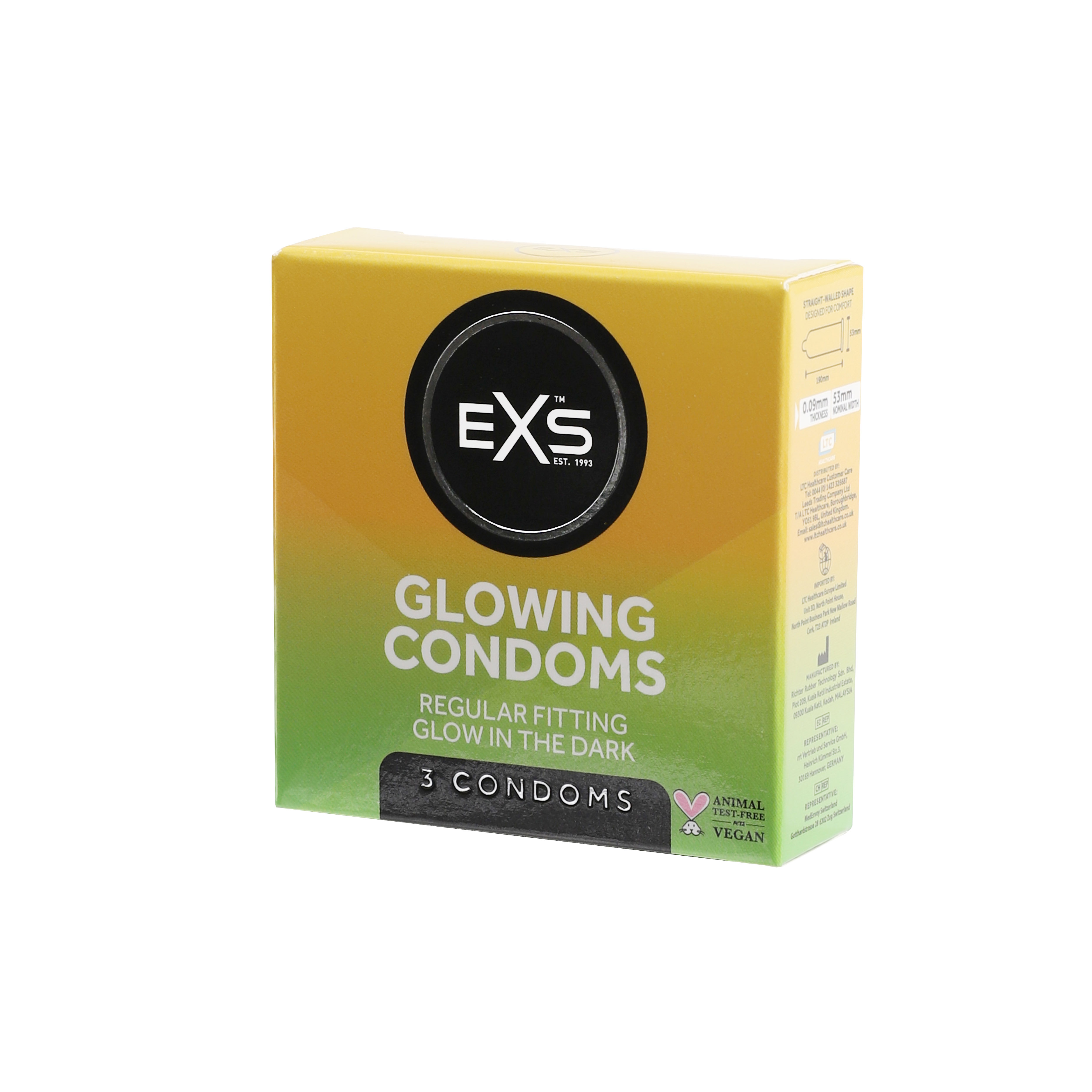 EXS Glow condoms (3pcs)