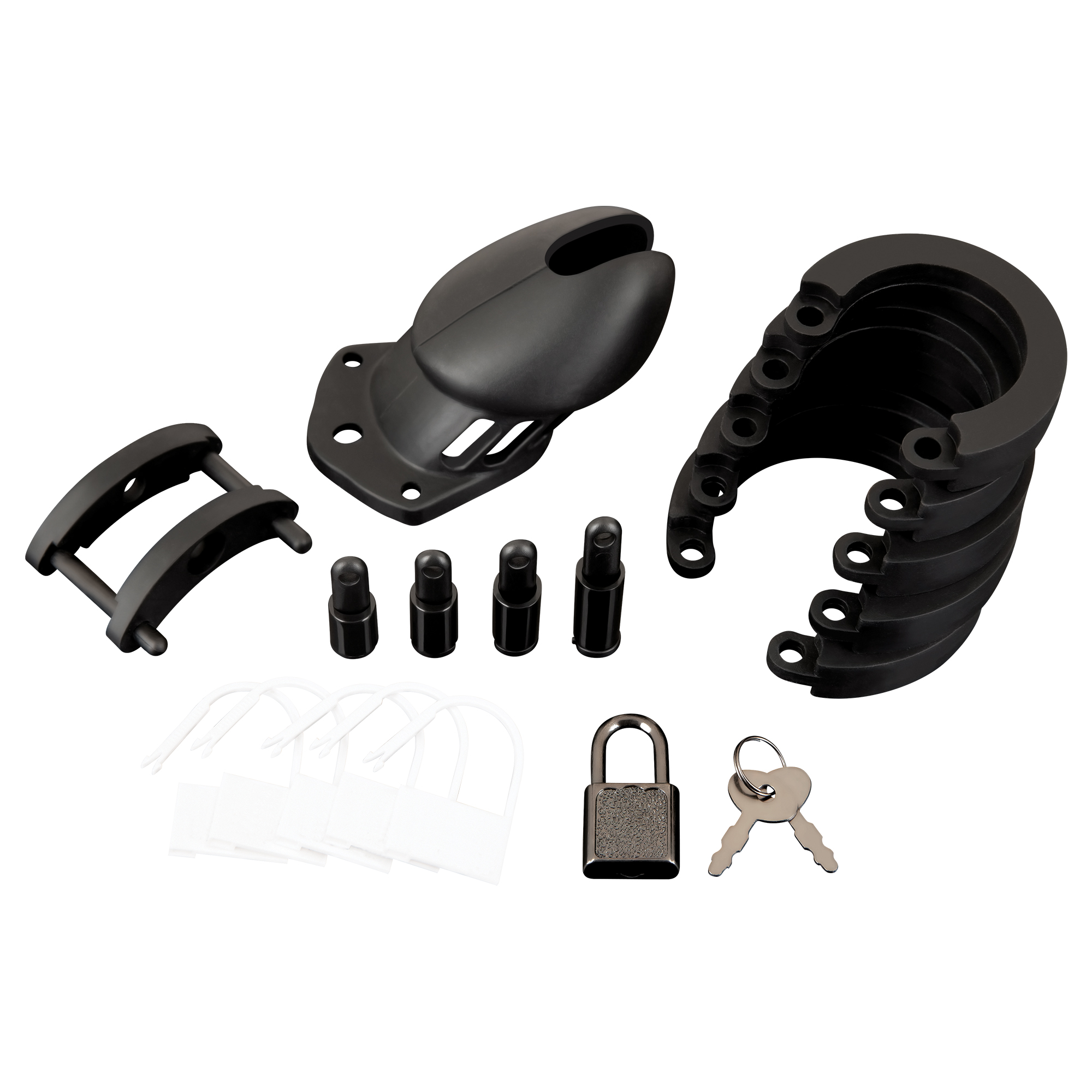 BLUE LINE C&B GEAR Silicone Chastity Cage - Black