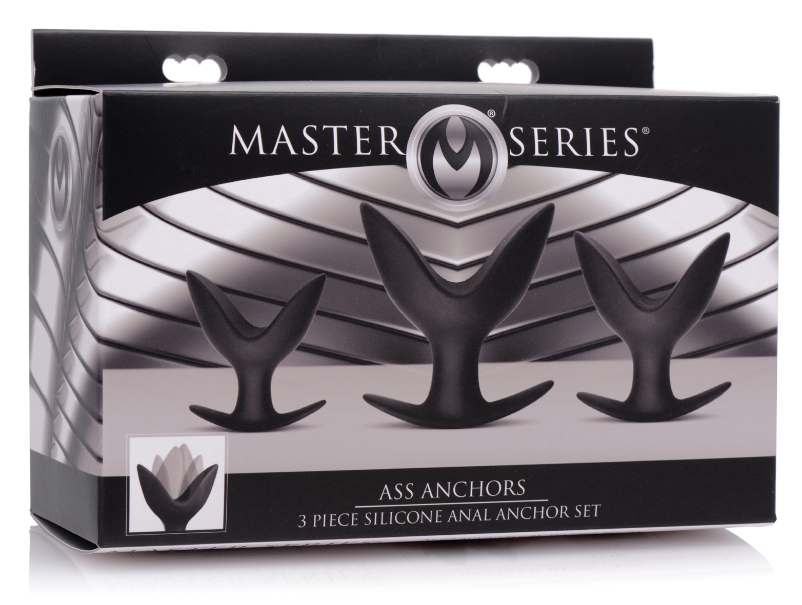 MASTER SERIES Silicone Anal Anchor set (3pcs.)