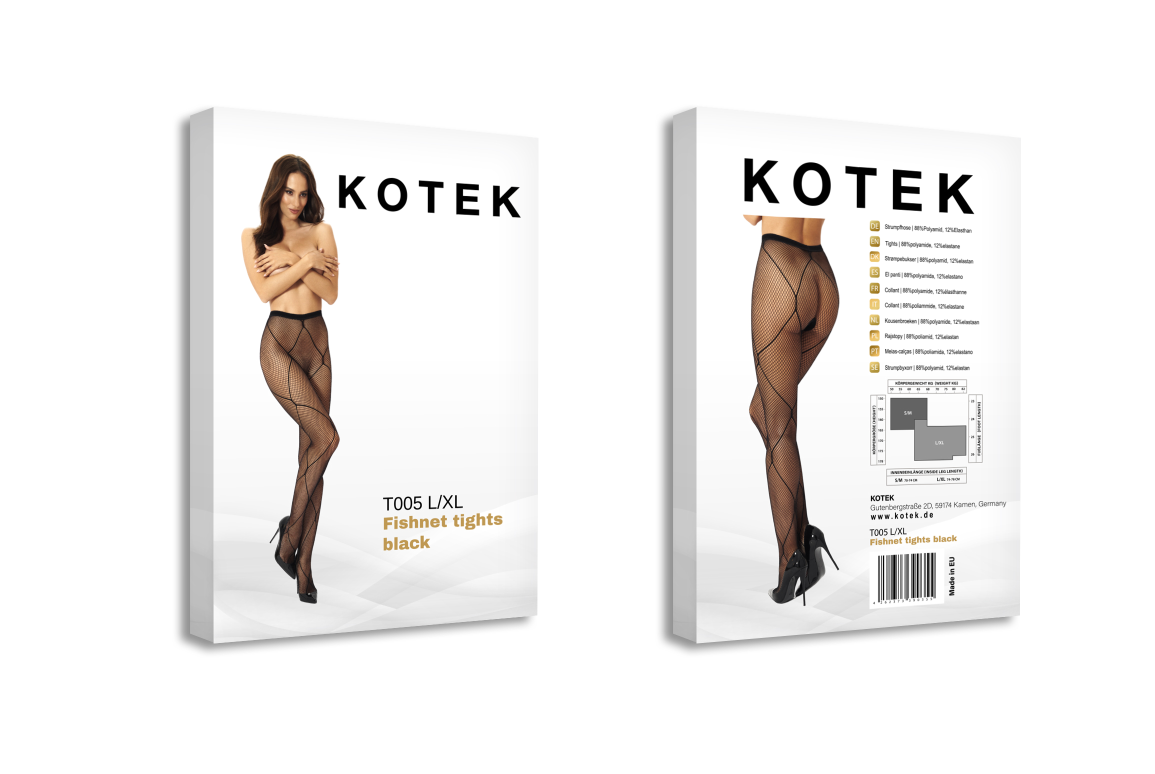 KOTEK Strumpfhose Fishnet T005 schwarz L/XL KOTEK Strumpfhose Fishnet T005 schwarz L/XL