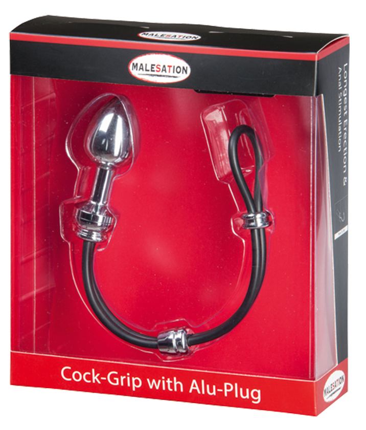 MALESATION Cock-Grip mit Alu-Plug klein, chrom