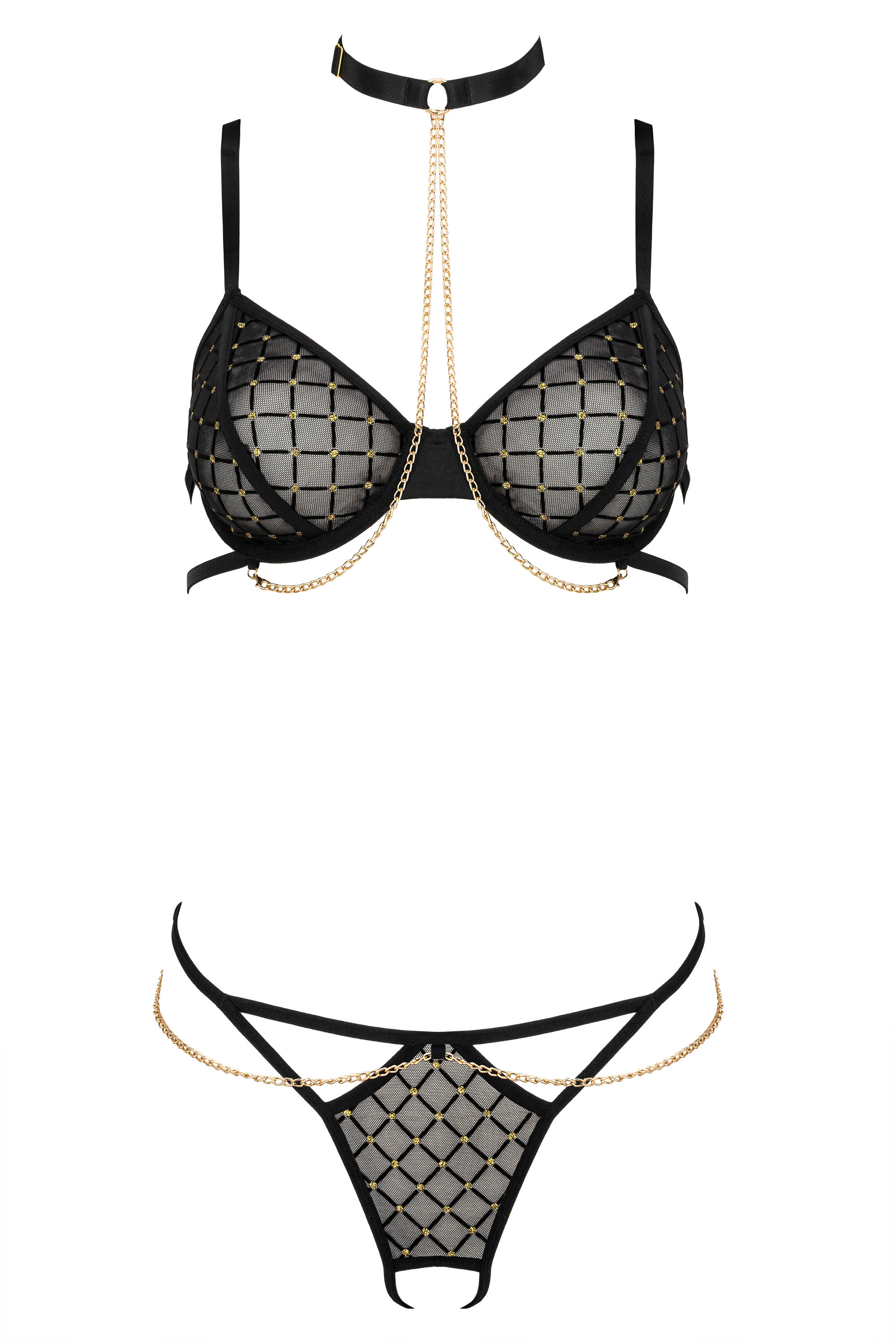 KOTEK 2er-Set TP 101 schwarz-gold S/M