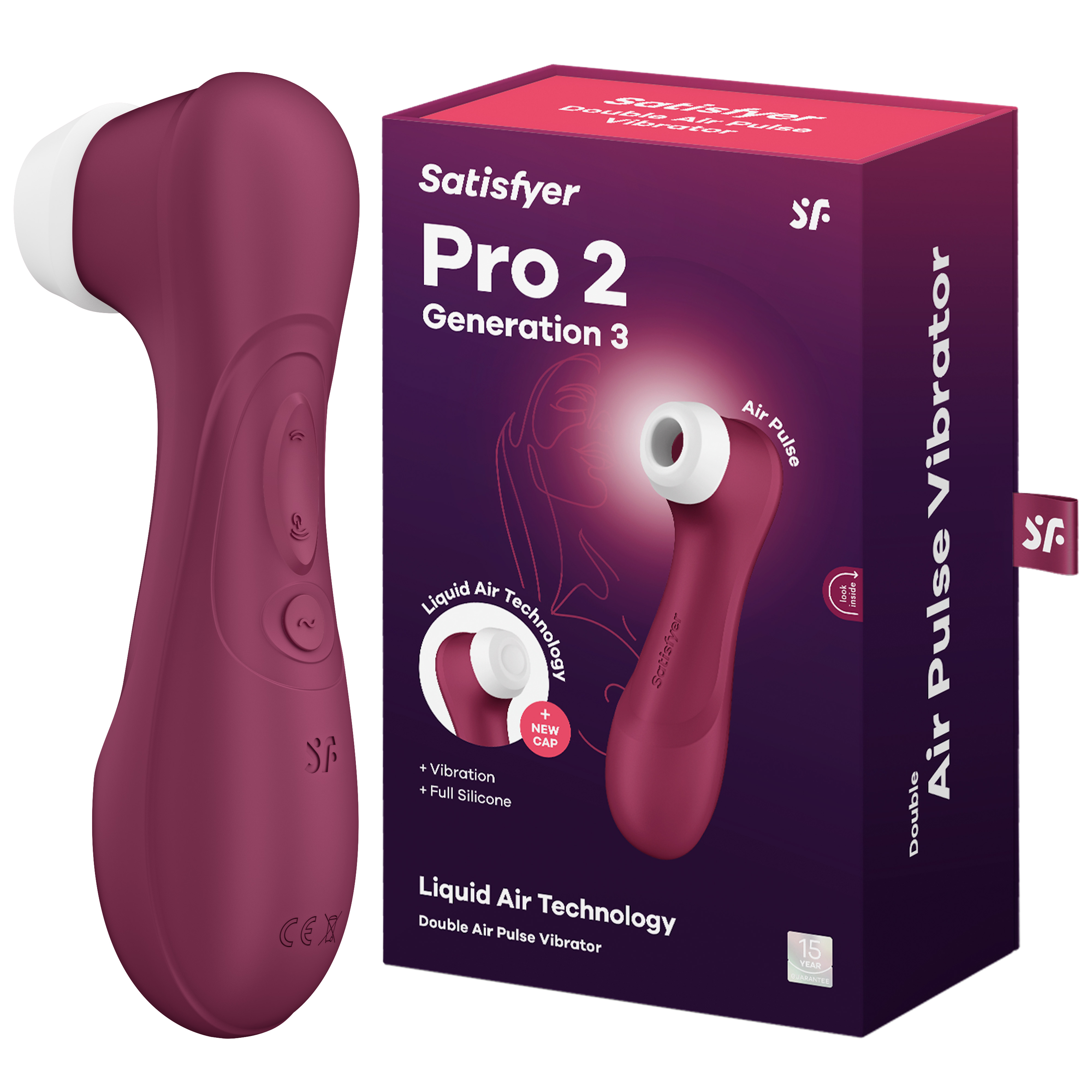 SATISFYER Pro 2 Generation 3 wine red