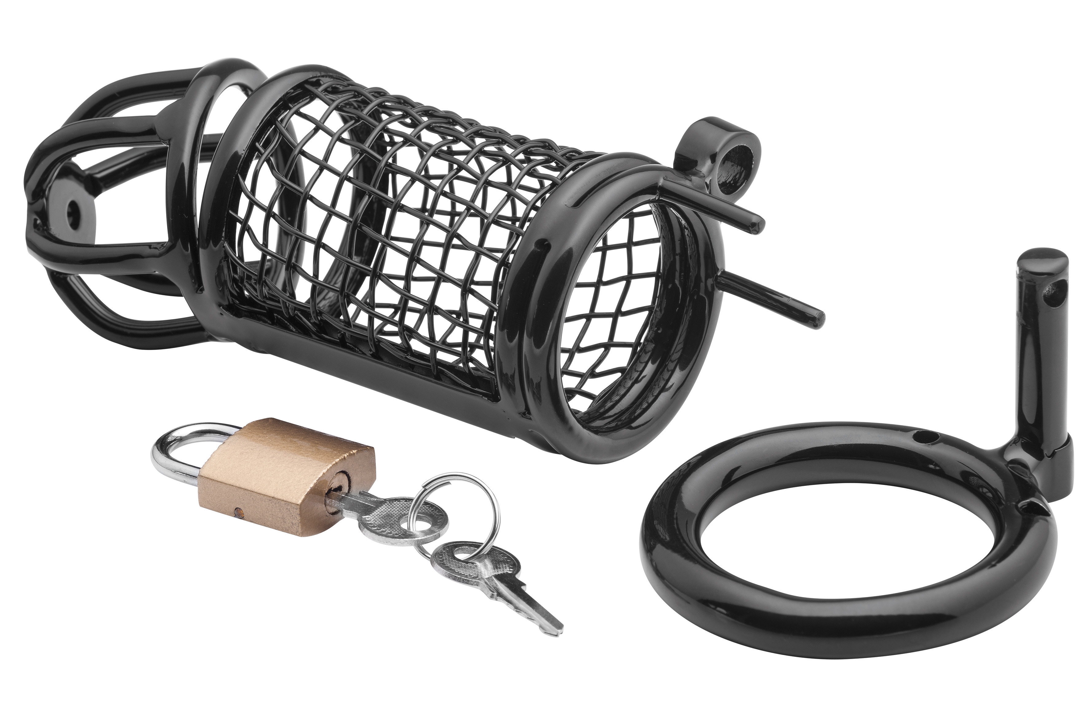 XX-DREAMSTOYS Metal Cock Cage Matrix black