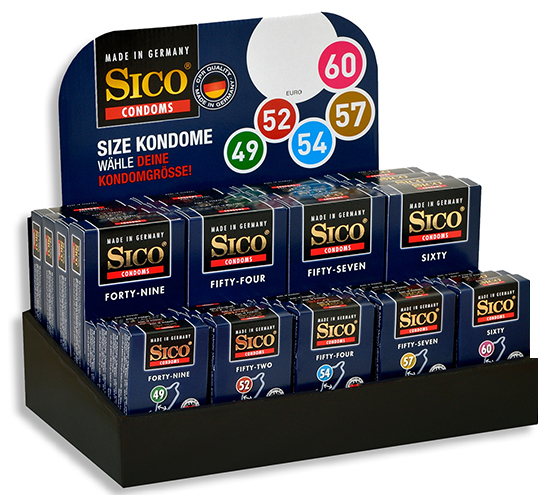 SICO Size Condoms Display (Inh. 36 Pack.)