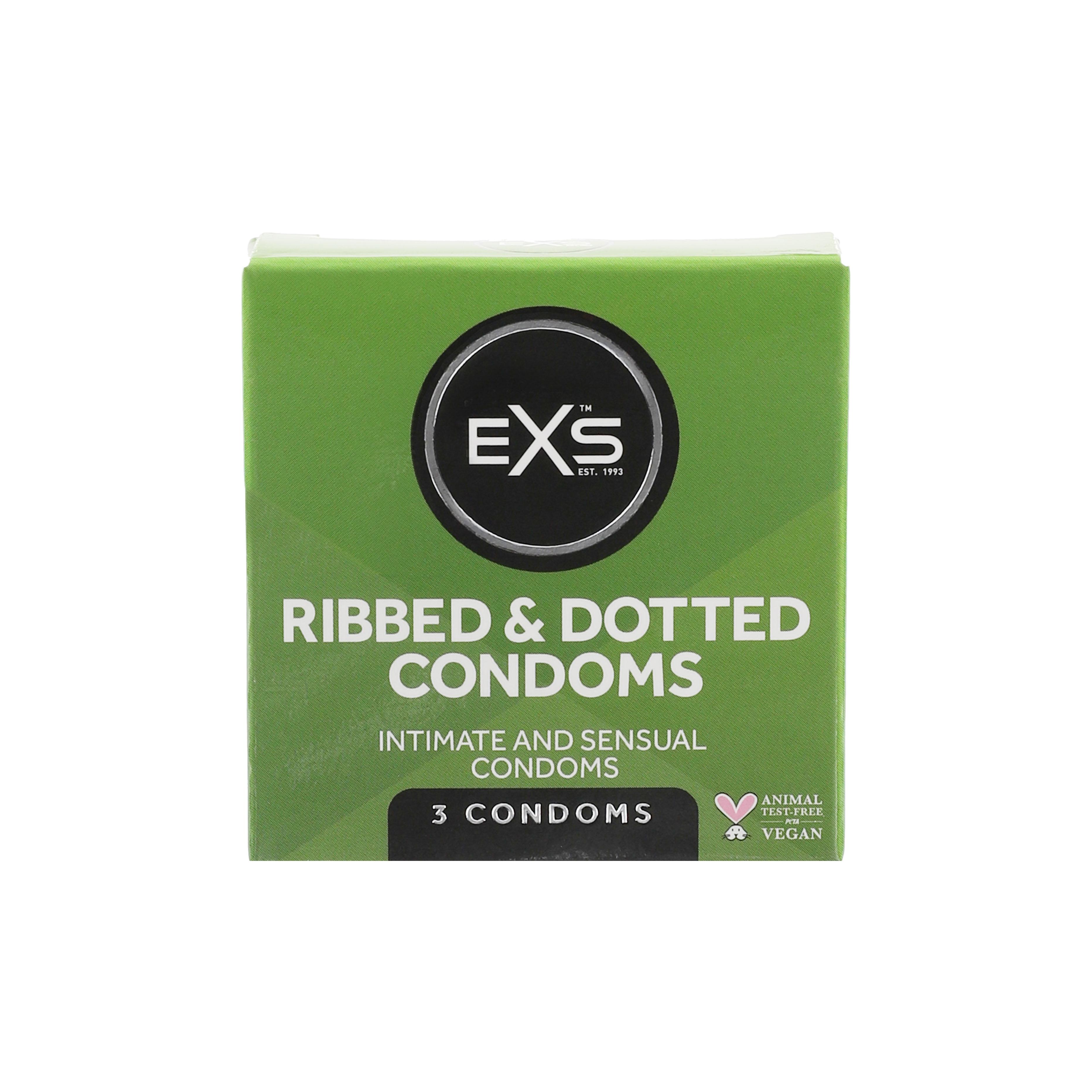EXS Ribbed & dotted condoms (3pcs)