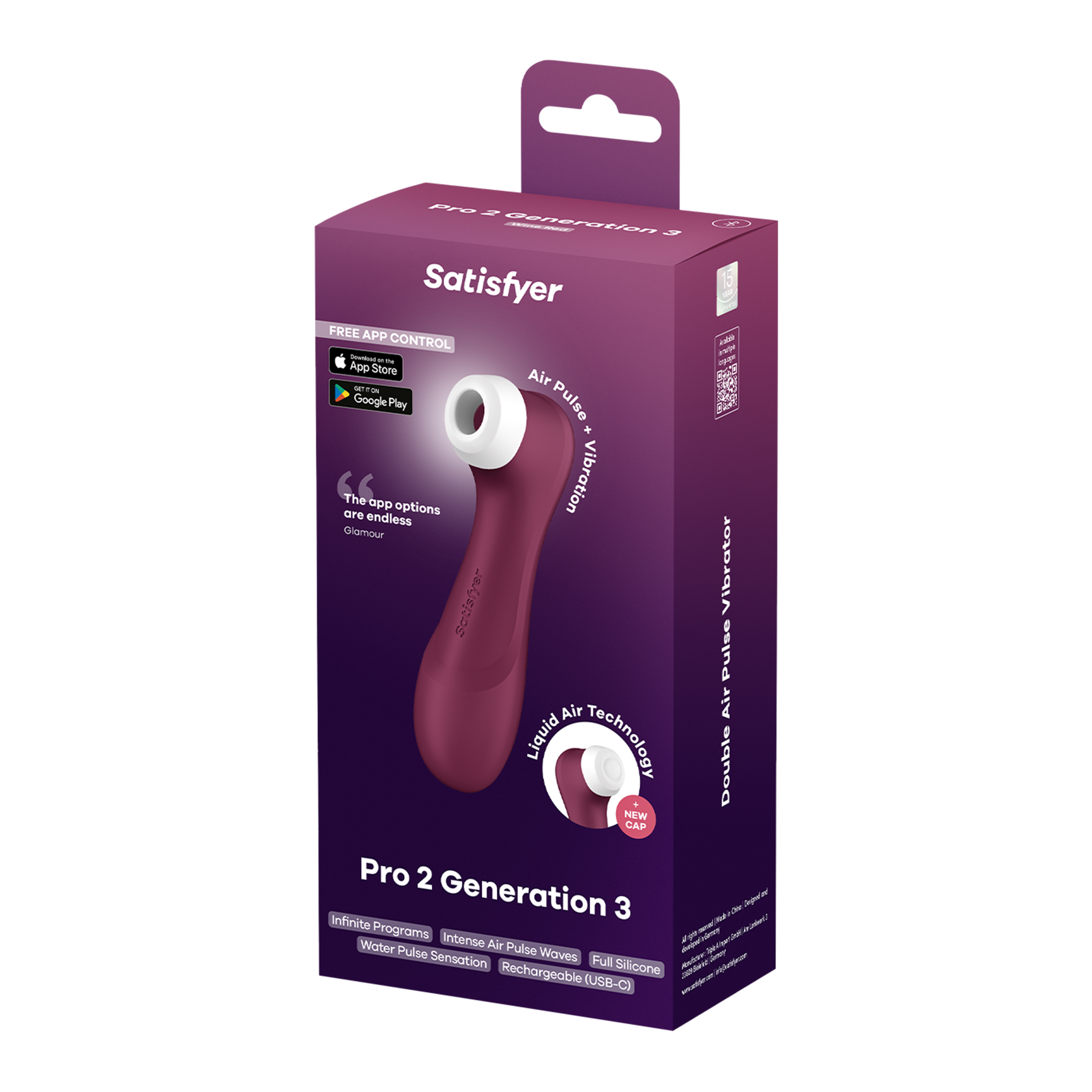 SATISFYER Pro 2 Generation 3 wine red+