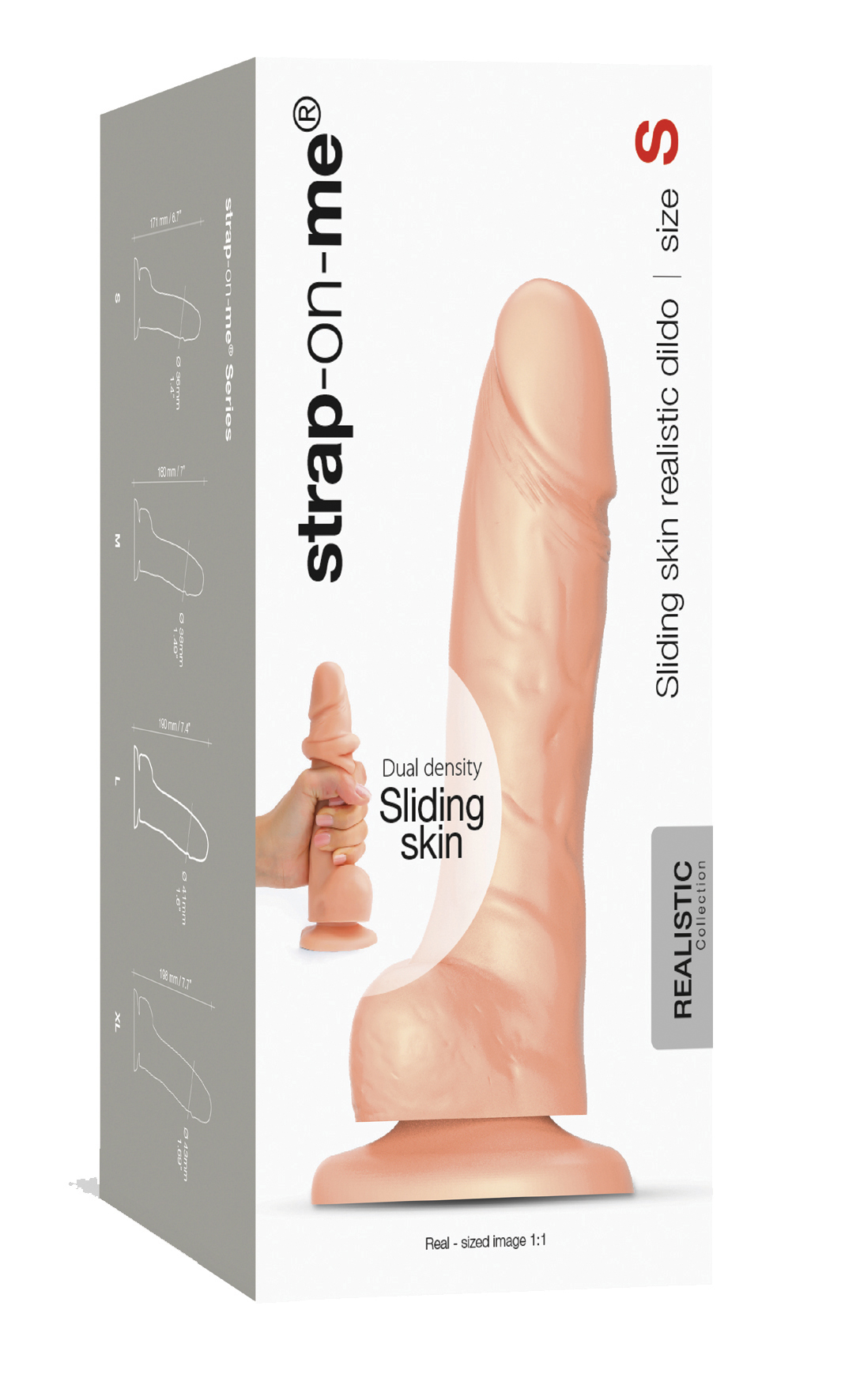 Strap-on-me Sliding Skin Realistic Dildo flesh S