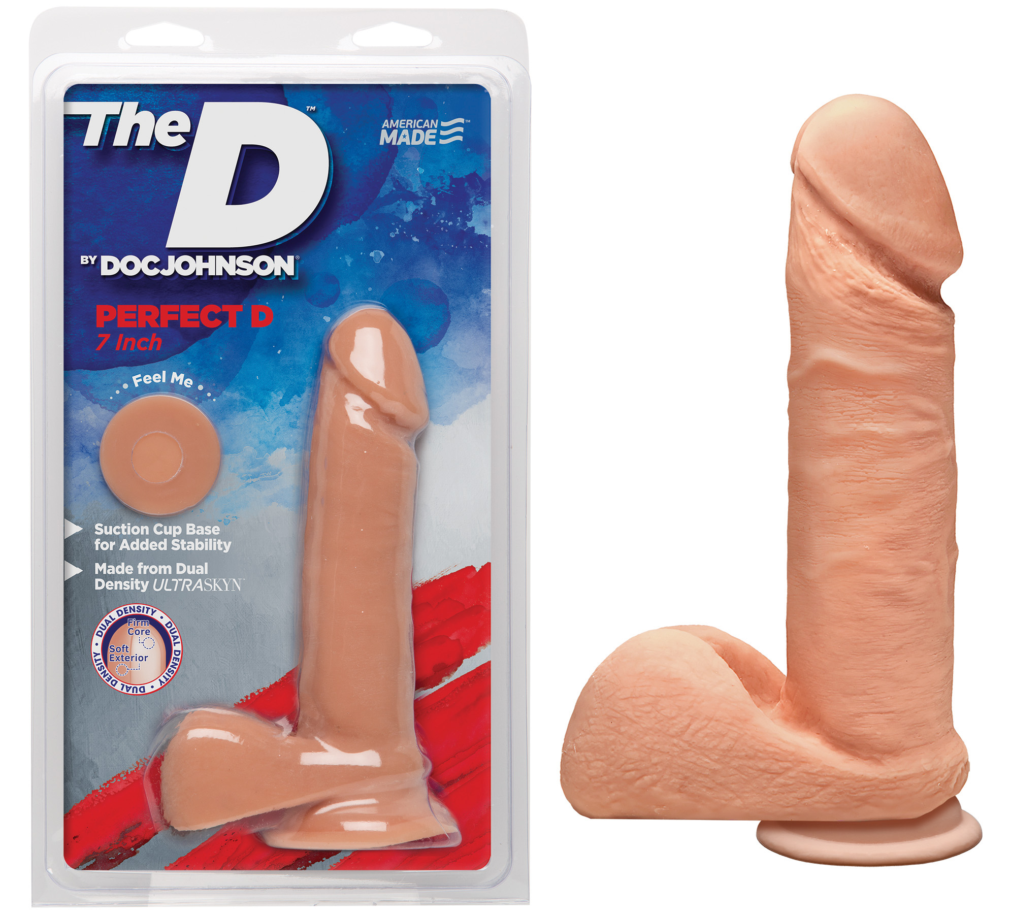 DOC JOHNSON The D Perfect D Dual Density 7" with Balls