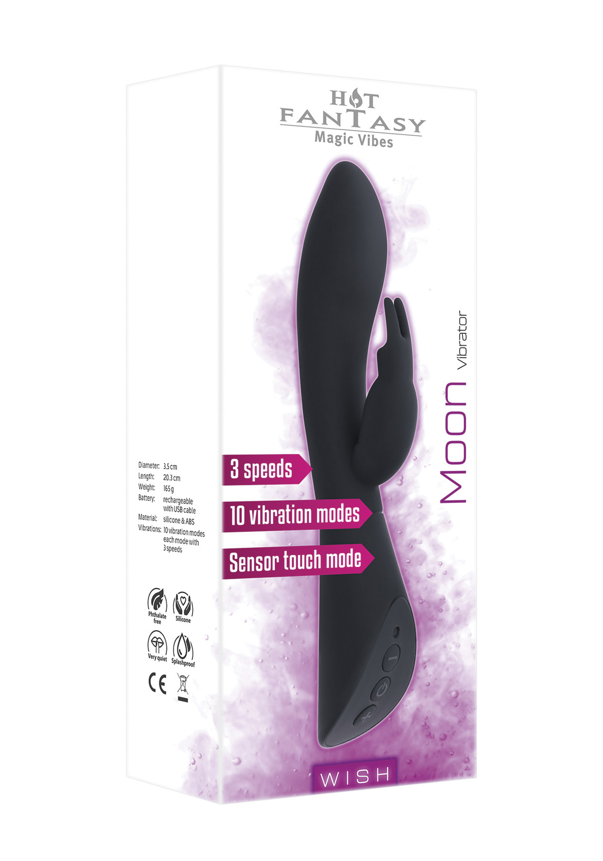 HOT FANTASY WISH Moon Vibrator black