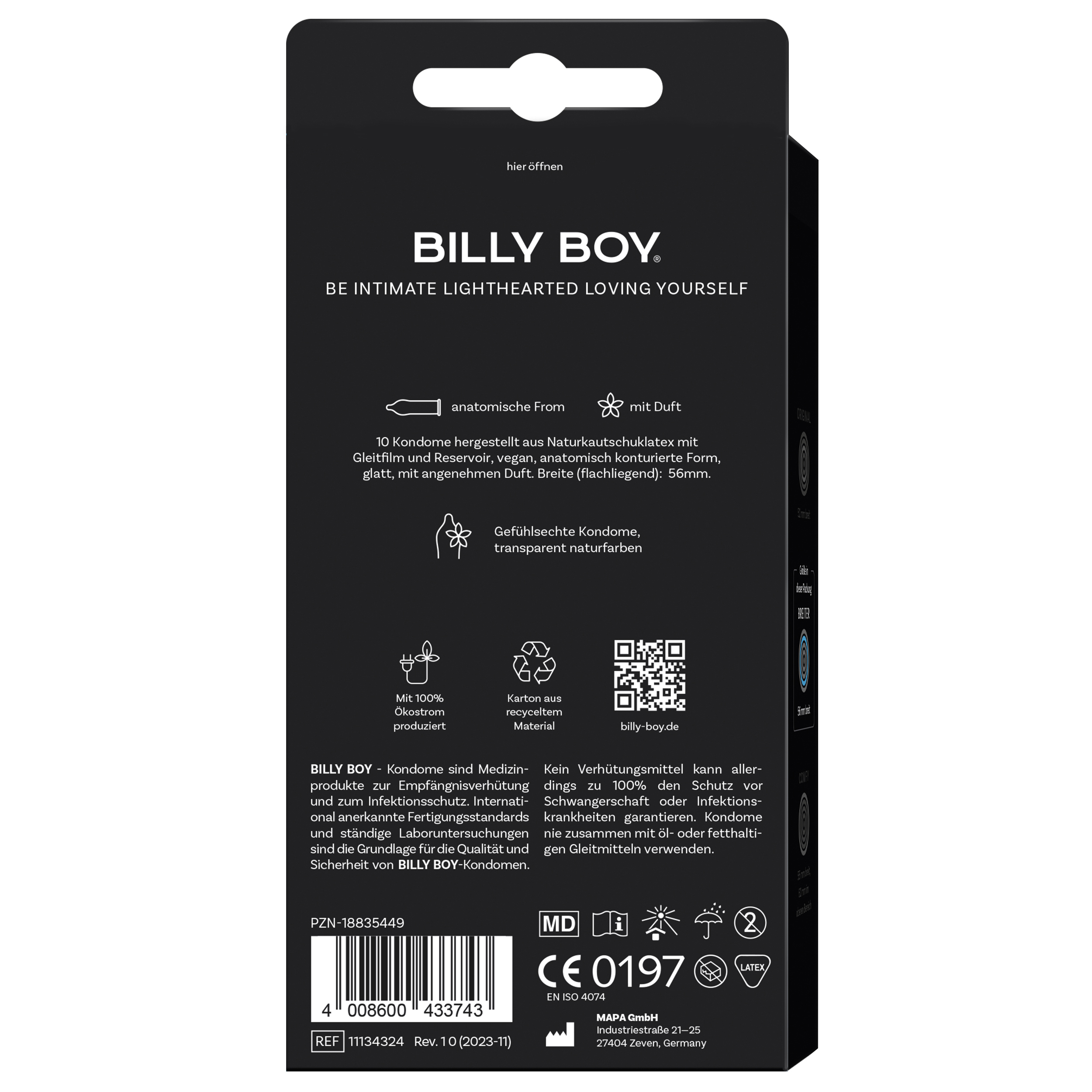 BILLY BOY Viel Gefühl 10 St. SB-Pack.