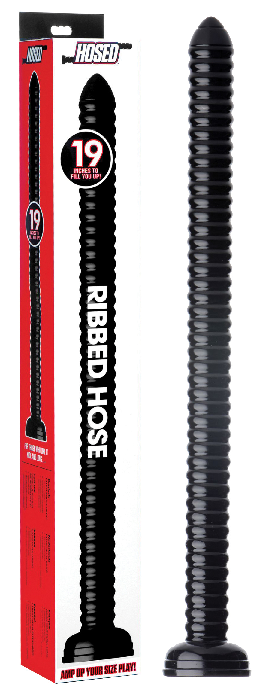 HOSED Ribbed Hose 19' Dildo black