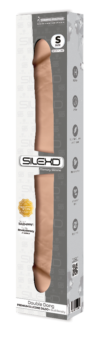 SILEXD Dual Density Silicone Double Dong Dildo S flesh (15")