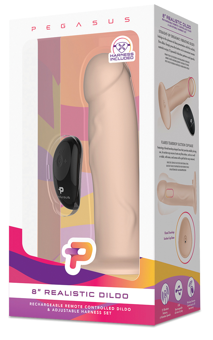 PEGASUS 8' Realistic Dildo & Harness Set