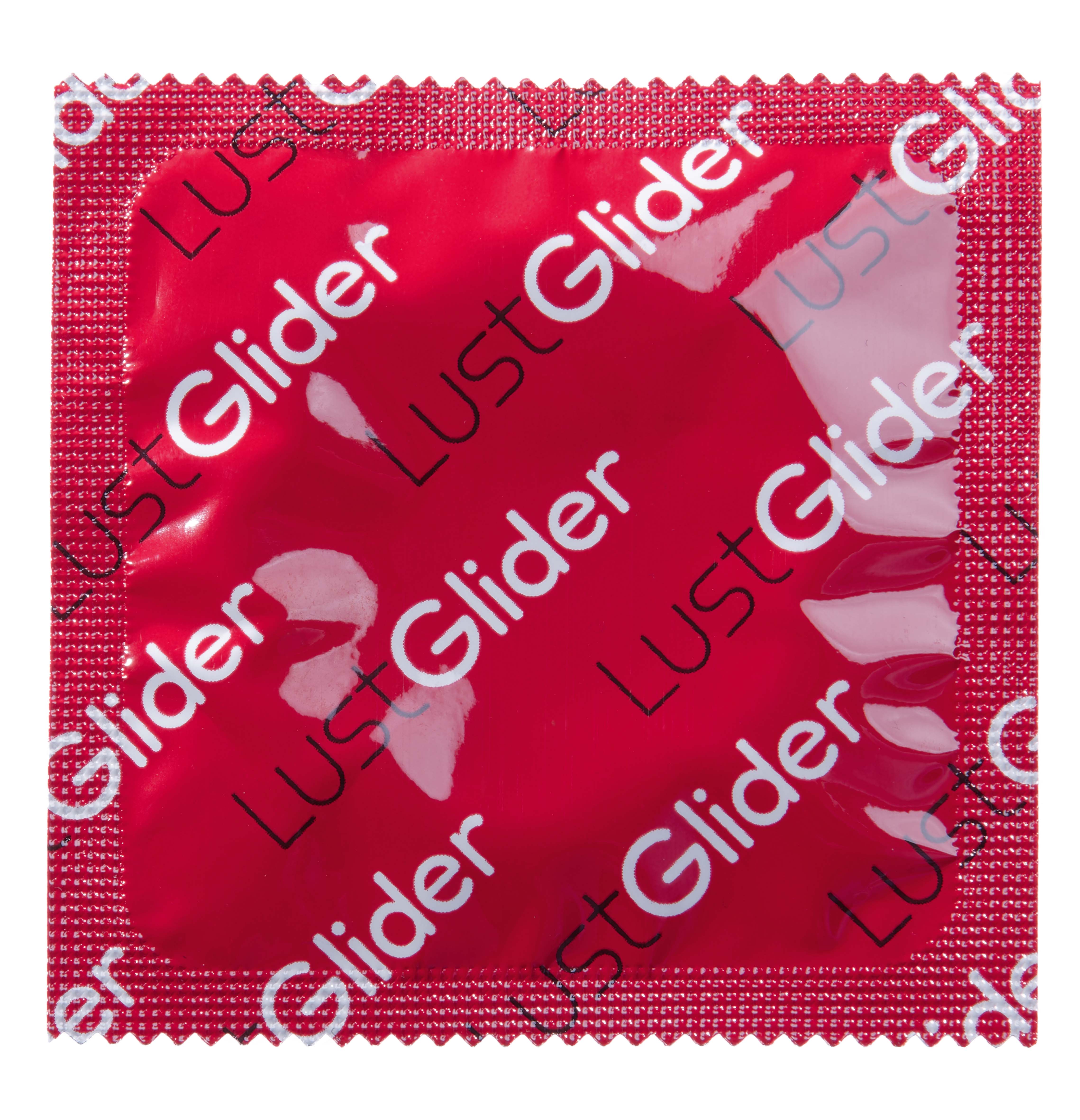 LustGlider Kondome rot m. Erdbeeraroma 1000er