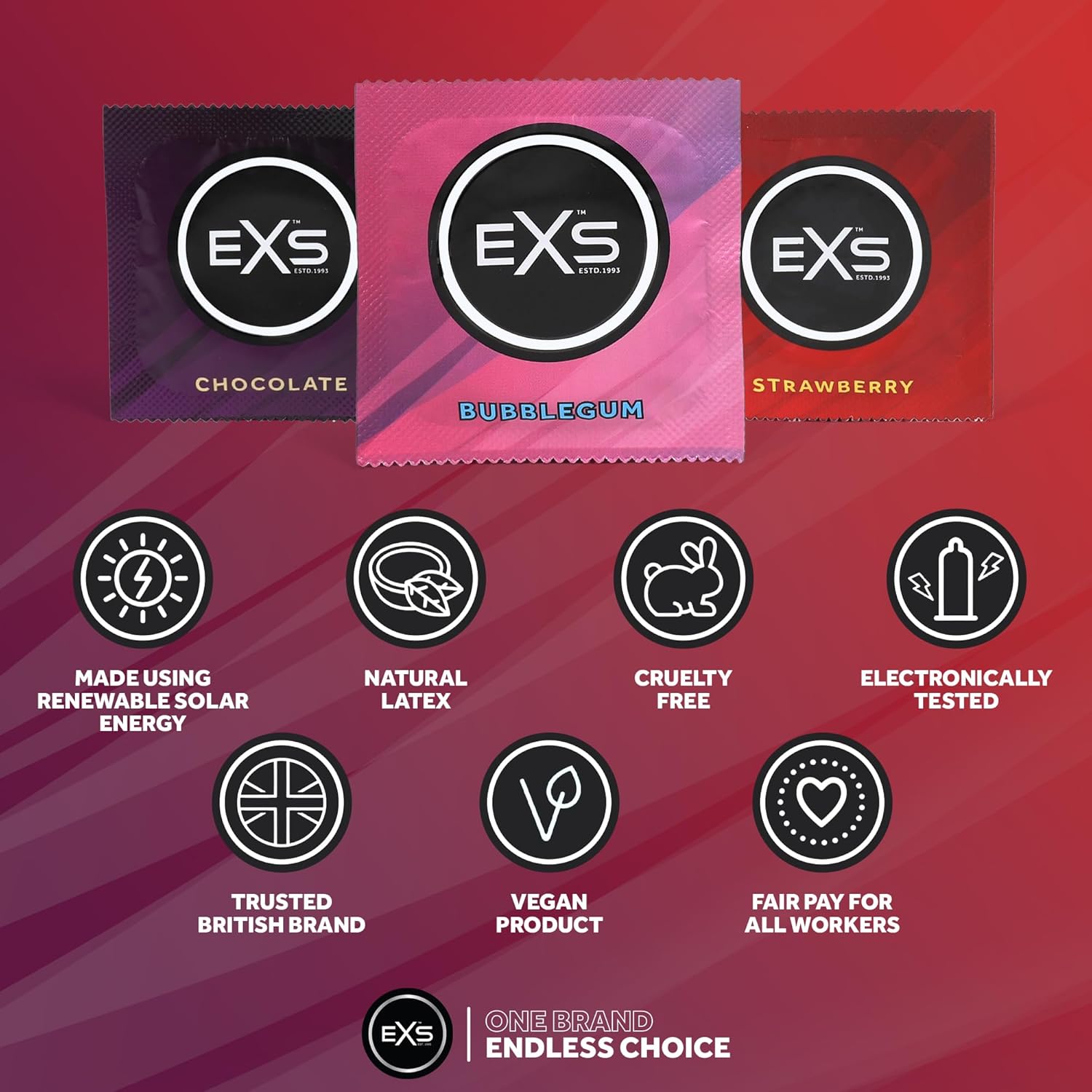 EXS Mixed Flavoured condoms (48pcs)