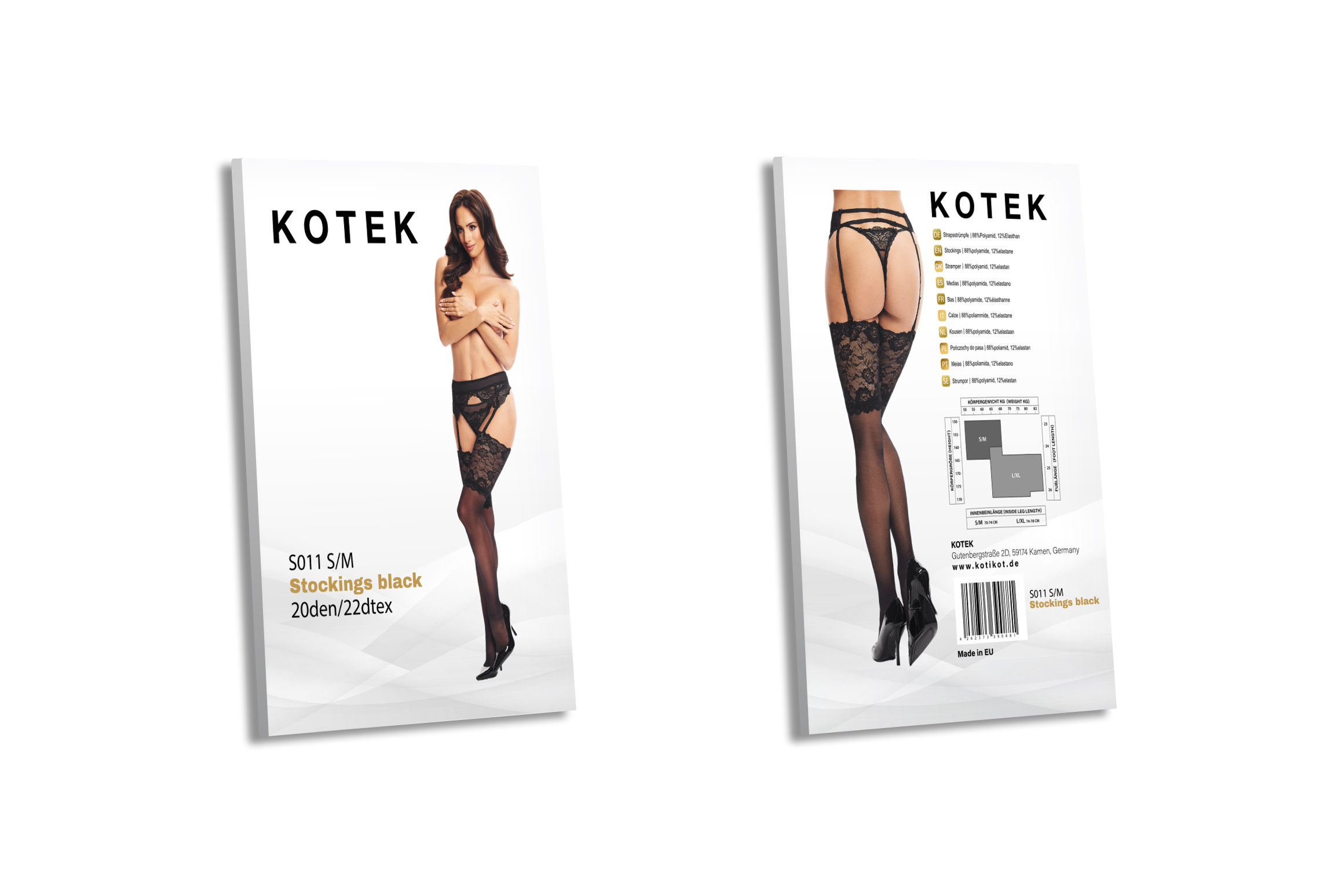 KOTEK Strapsstrümpfe S011 schwarz S/M KOTEK Strapsstrümpfe S011 schwarz S/M