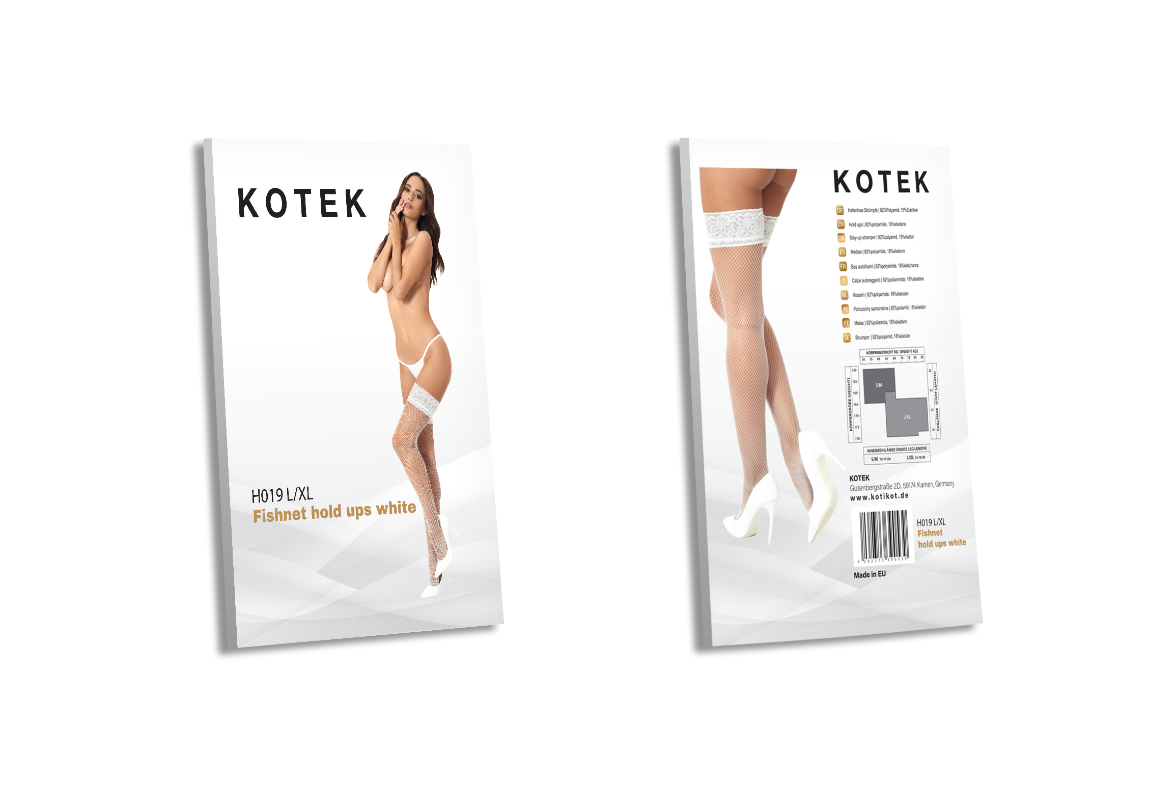KOTEK Halterlose Strümpfe H019 weiss L/XL KOTEK Halterlose Strümpfe H019 weiss L/XL