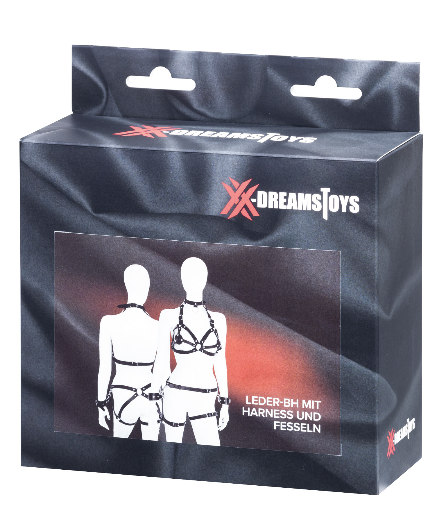 XX-DREAMSTOYS Leder-BH mit Harness und Fesseln