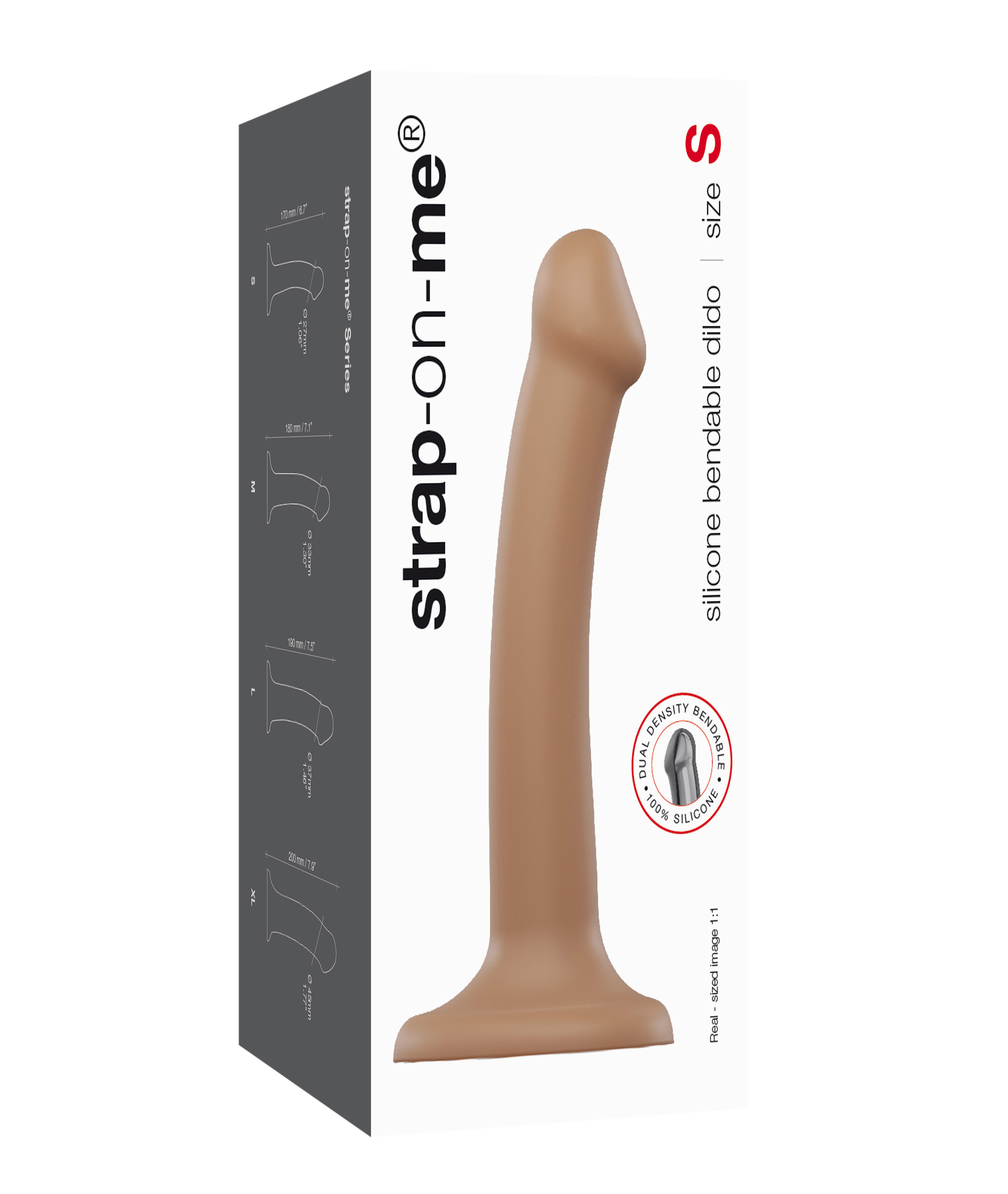 Strap-on-me Bendable Dildo caramel S