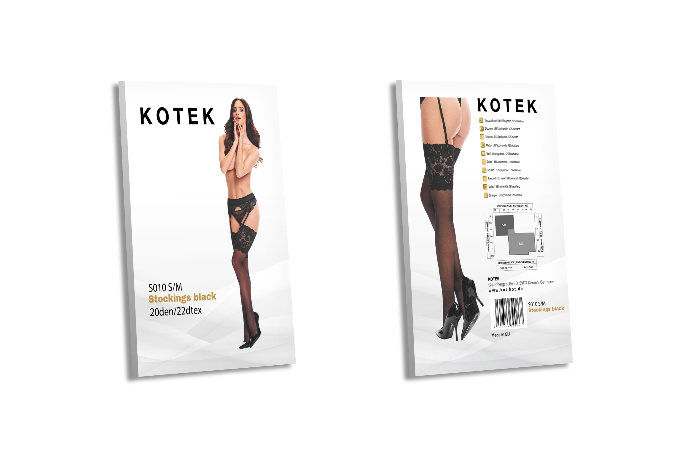KOTEK Strapsstrümpfe S010 schwarz S/M KOTEK Strapsstrümpfe S010 schwarz S/M