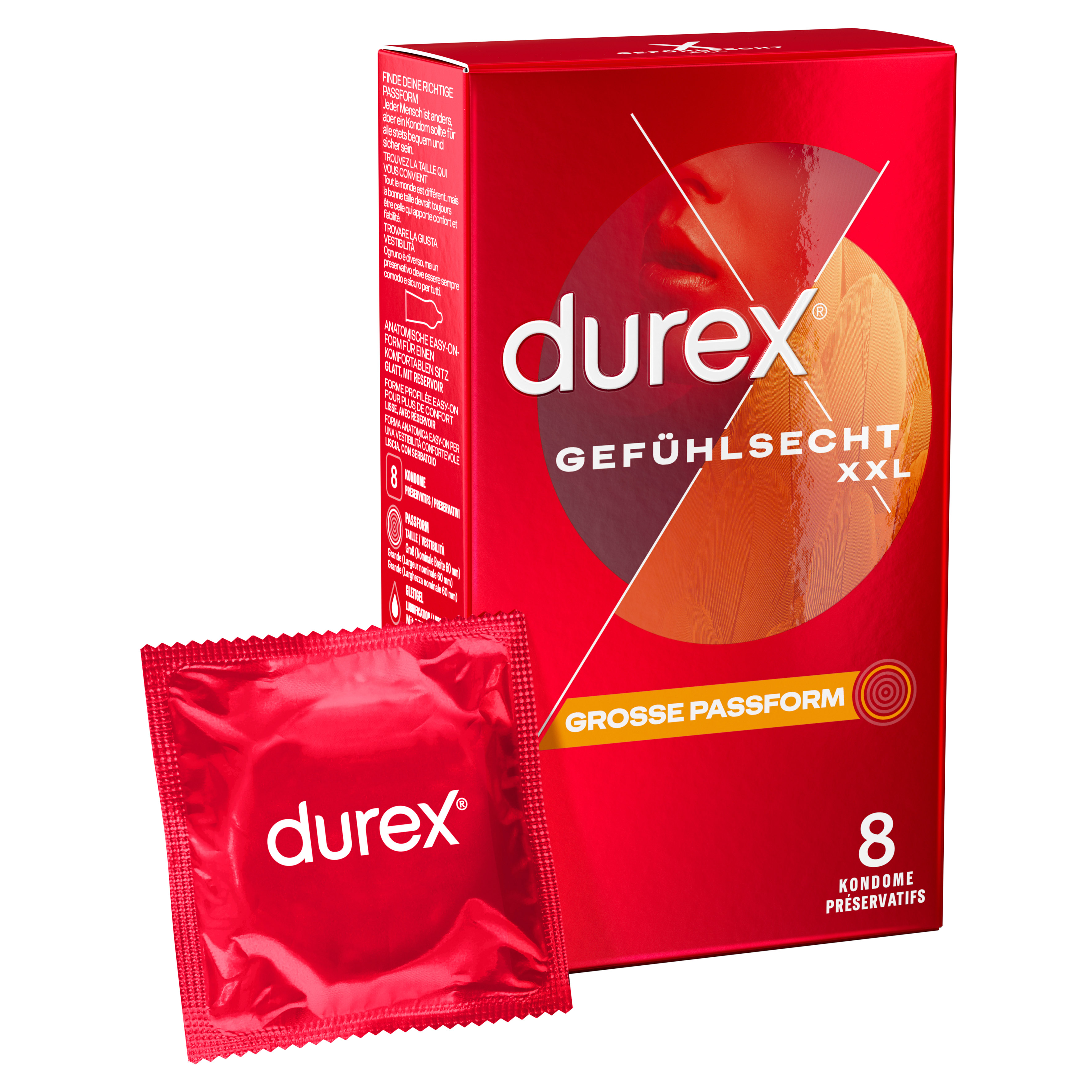 DUREX Gefühlsecht XXL 8 St. -New Design-