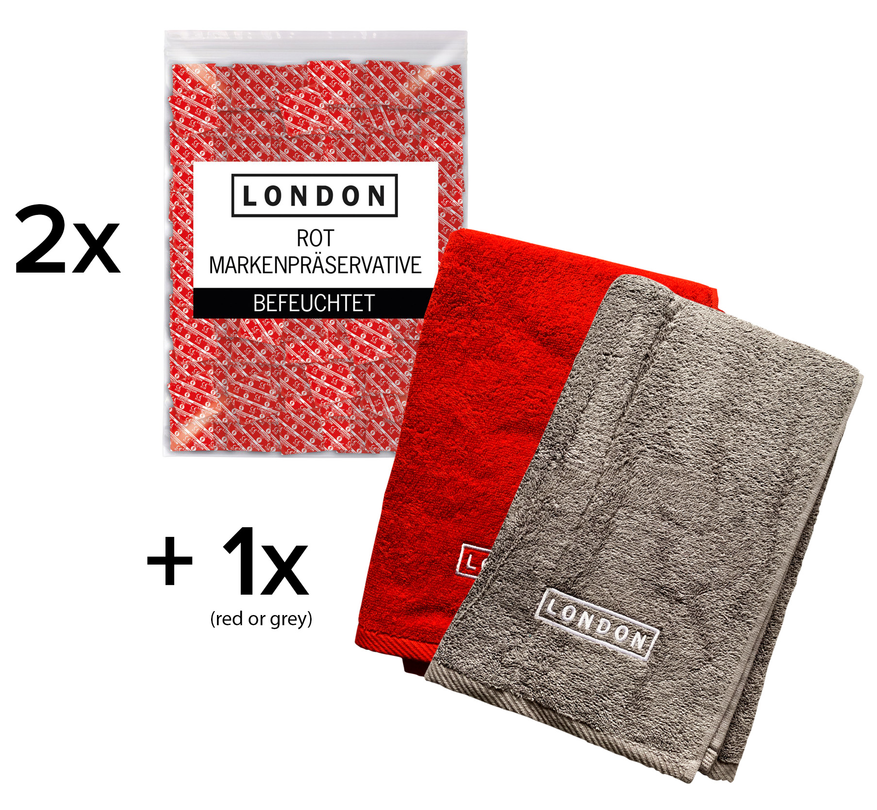 LONDON Feucht rot 1000er Aktionspaket (2 x 1000er Btl.)