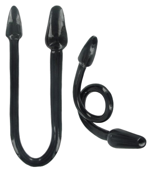 MASTER SERIES Ravens Tail Doppel-Anal-Plug schwarz