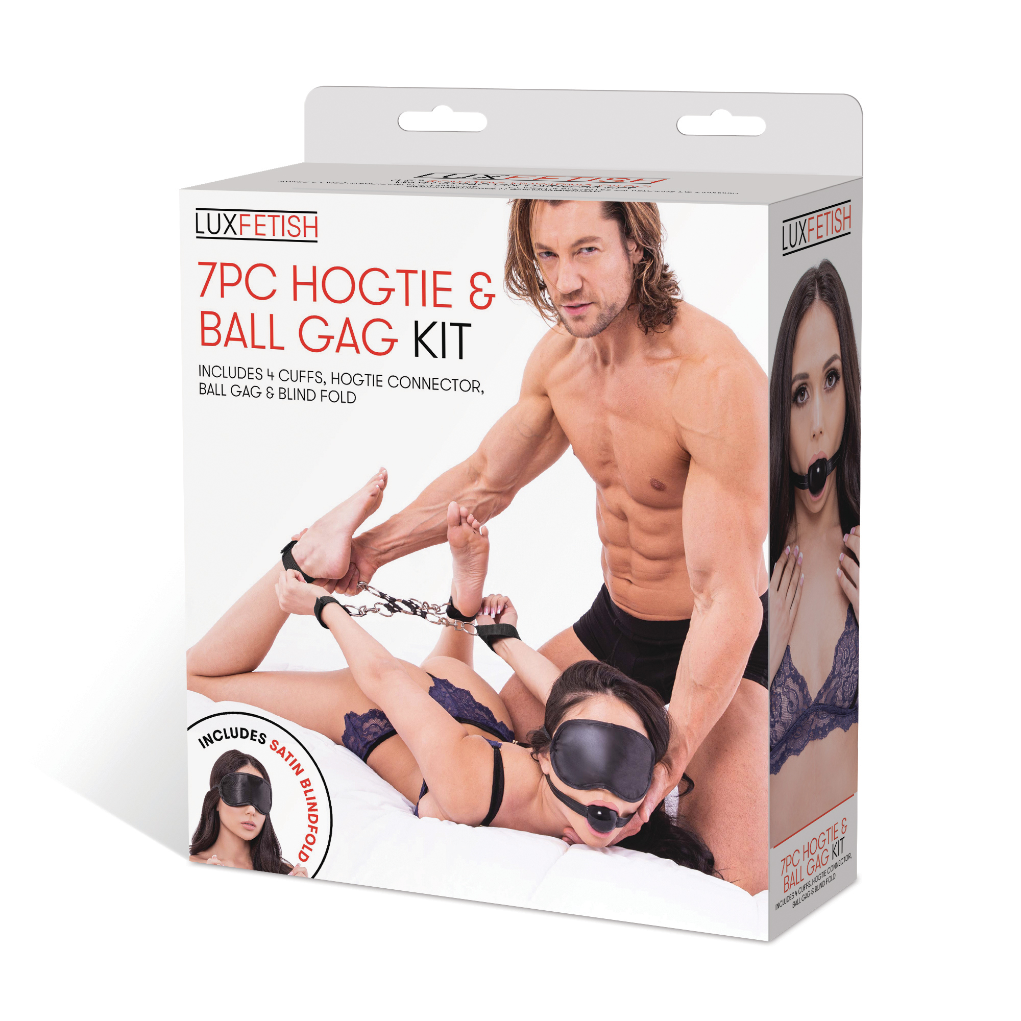 LUX FETISH 7 PC Hogtie & Ball Gag Kit