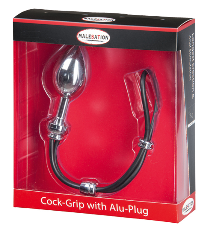 MALESATION Cock-Grip mit Alu-Plug groß, chrom