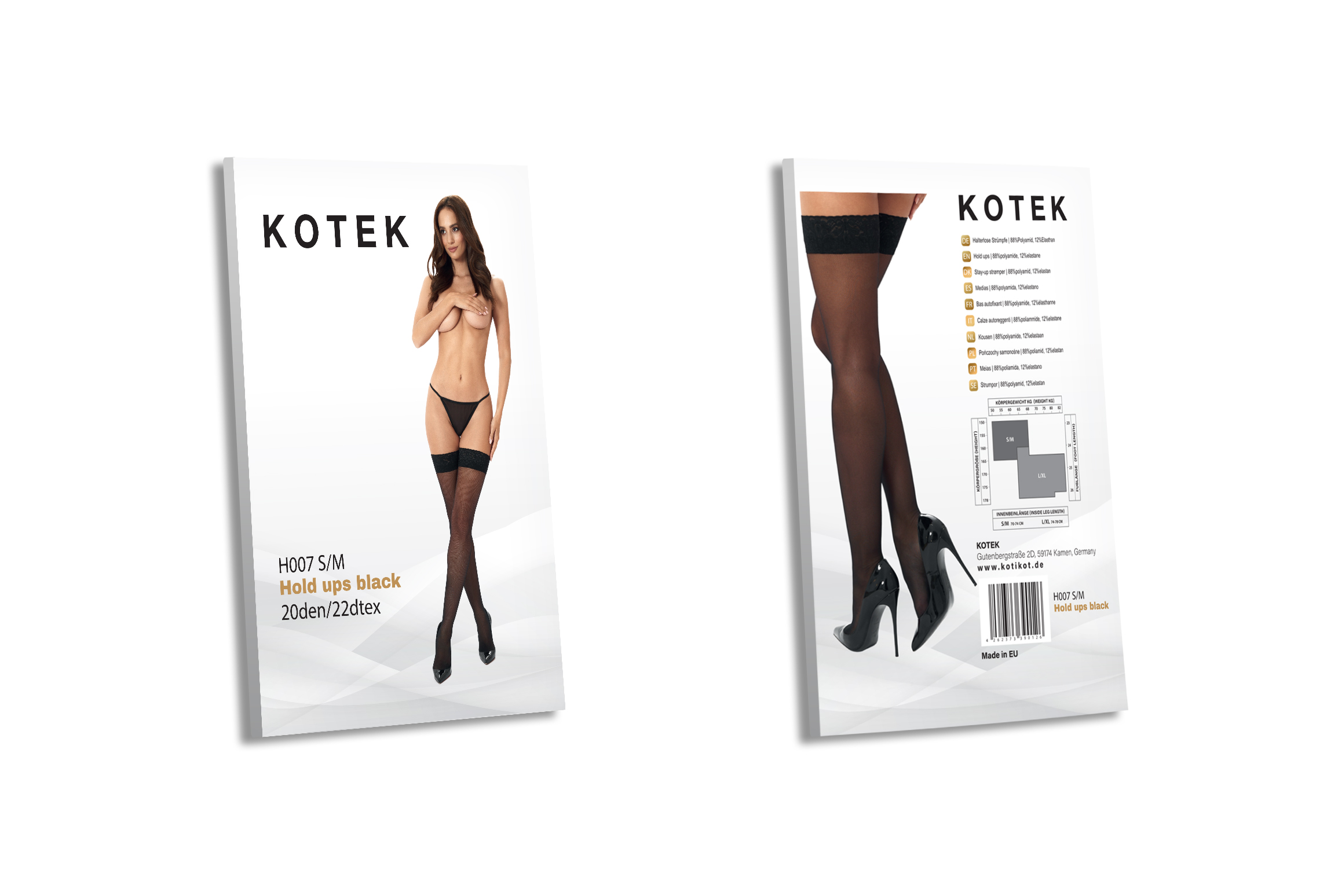 KOTEK Halterlose Strümpfe H007 schwarz S/M KOTEK Halterlose Strümpfe H007 schwarz S/M