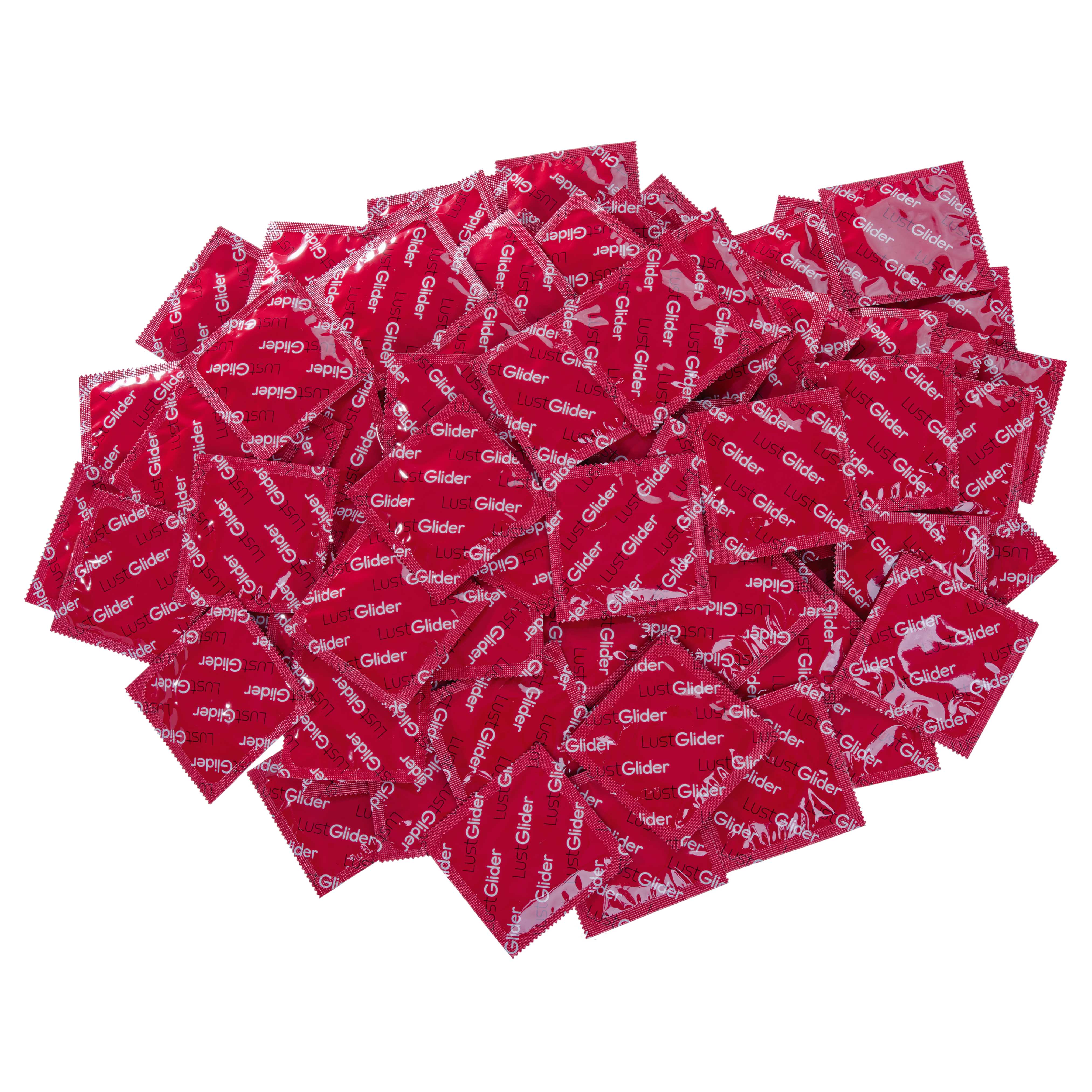 LustGlider Kondome rot m. Erdbeeraroma 100er