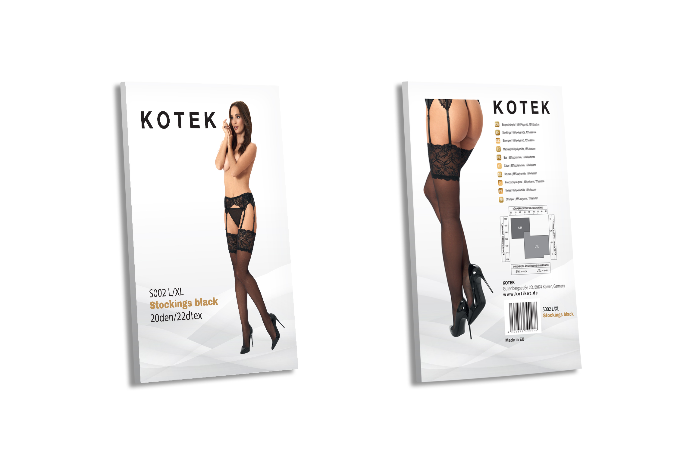 KOTEK Strapsstrümpfe S002 schwarz L/XL KOTEK Strapsstrümpfe S002 schwarz L/XL