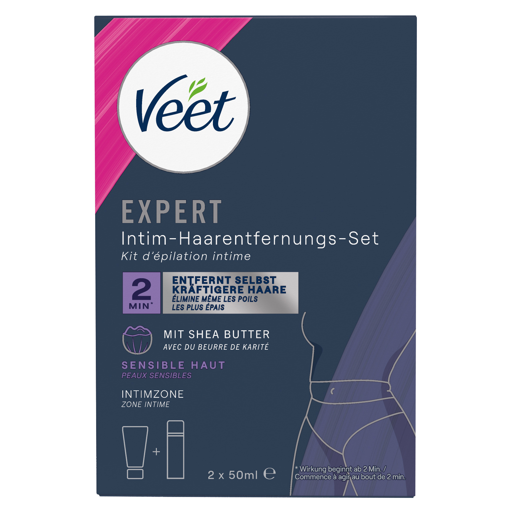 VEET Expert Intim-Haarentfernungs-Set 2 x 50ml