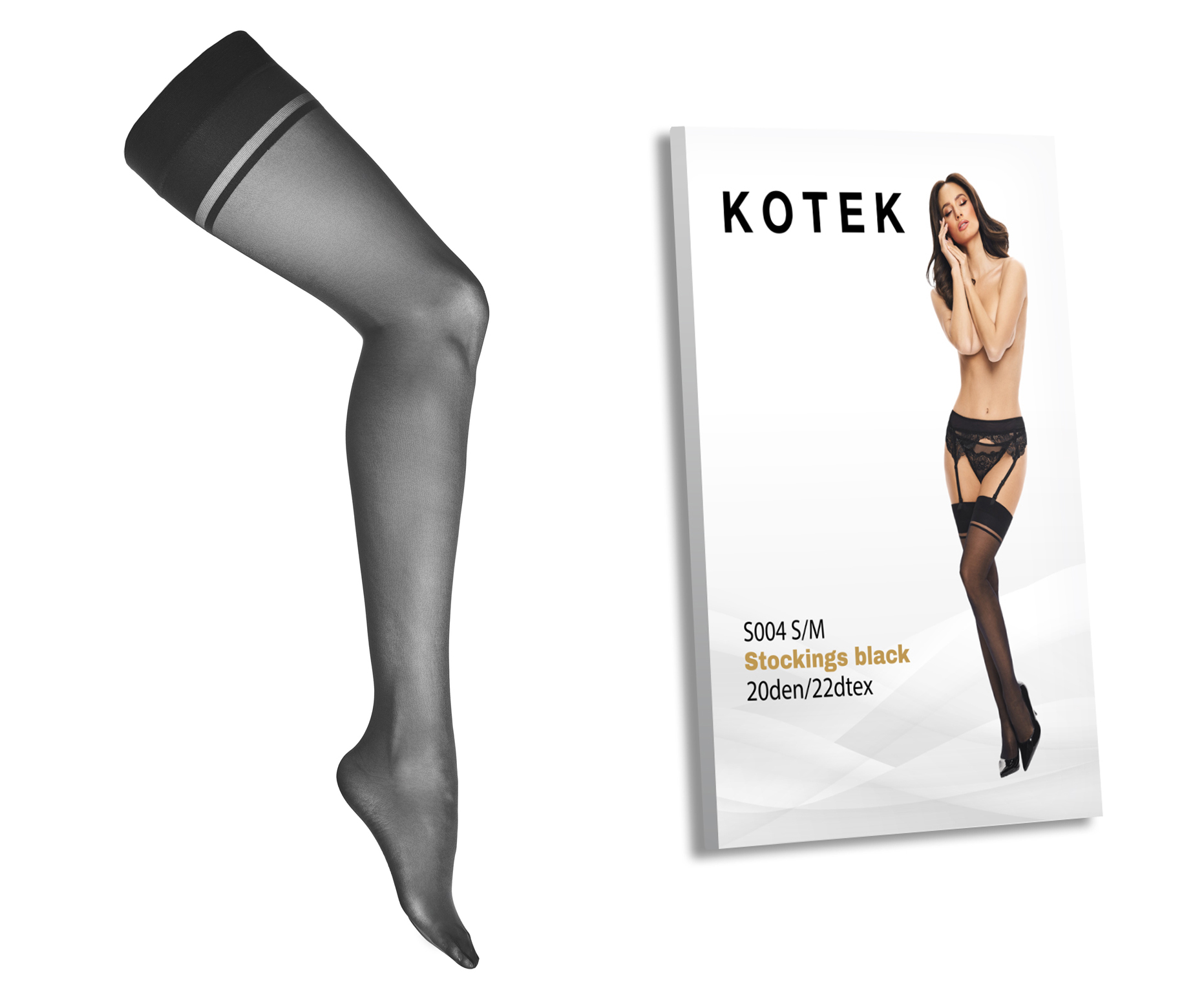 KOTEK Strapsstrümpfe S004 schwarz S/M KOTEK Strapsstrümpfe S004 schwarz S/M