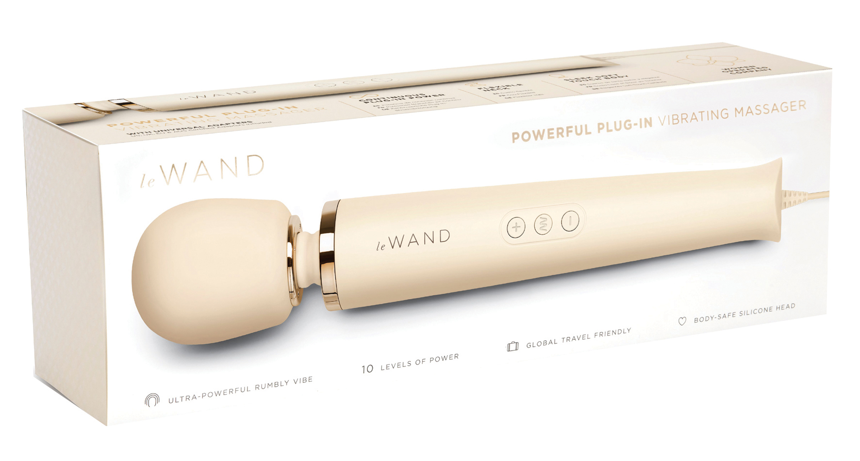 Le Wand Powerful Plug-In Vibrating Massager Cream