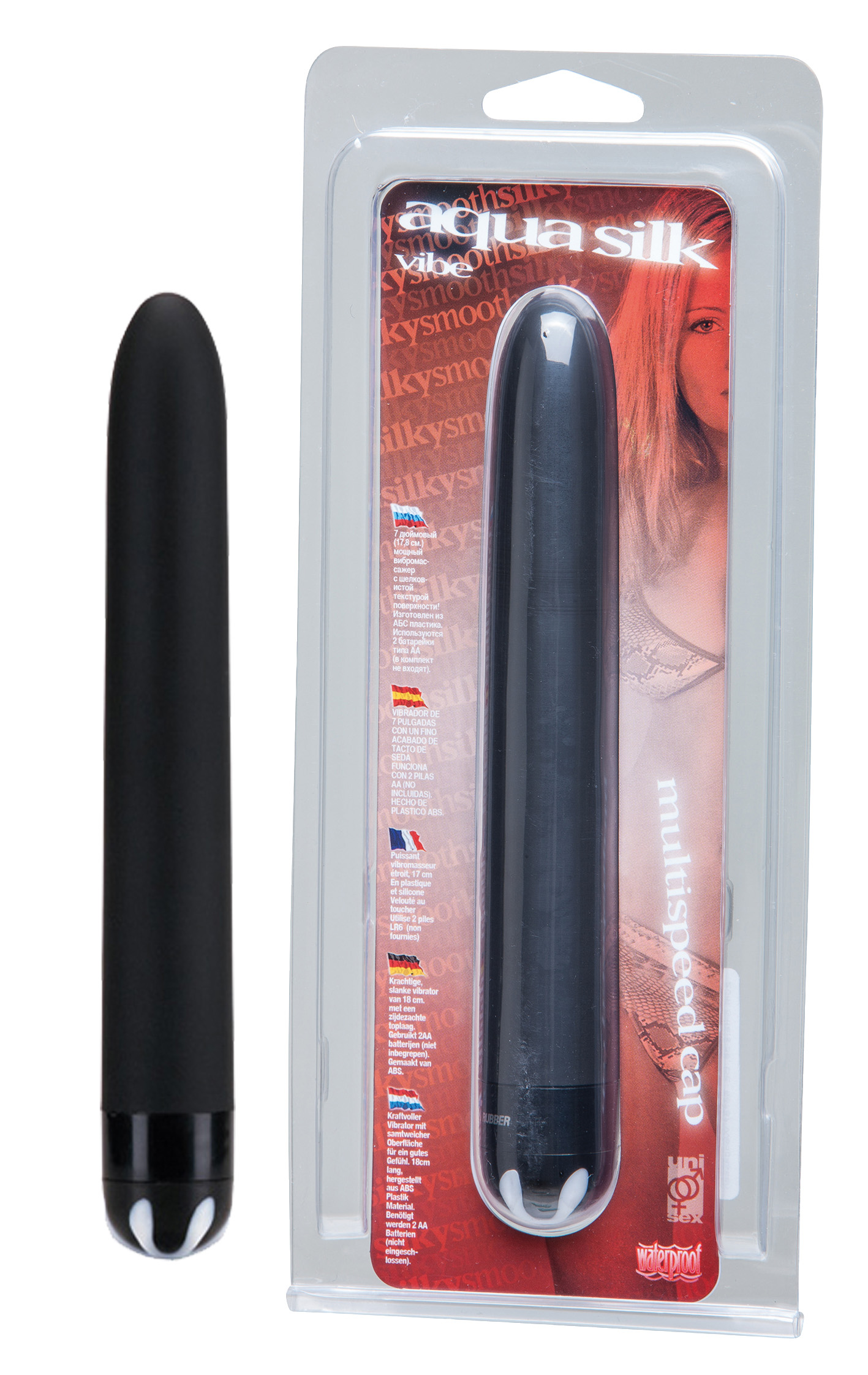 Aqua Silk Vibrator 15cm black