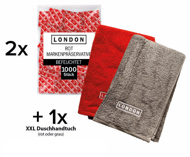 LONDON Feucht rot 1000er Aktionspaket (2 x 1000er Btl.)
