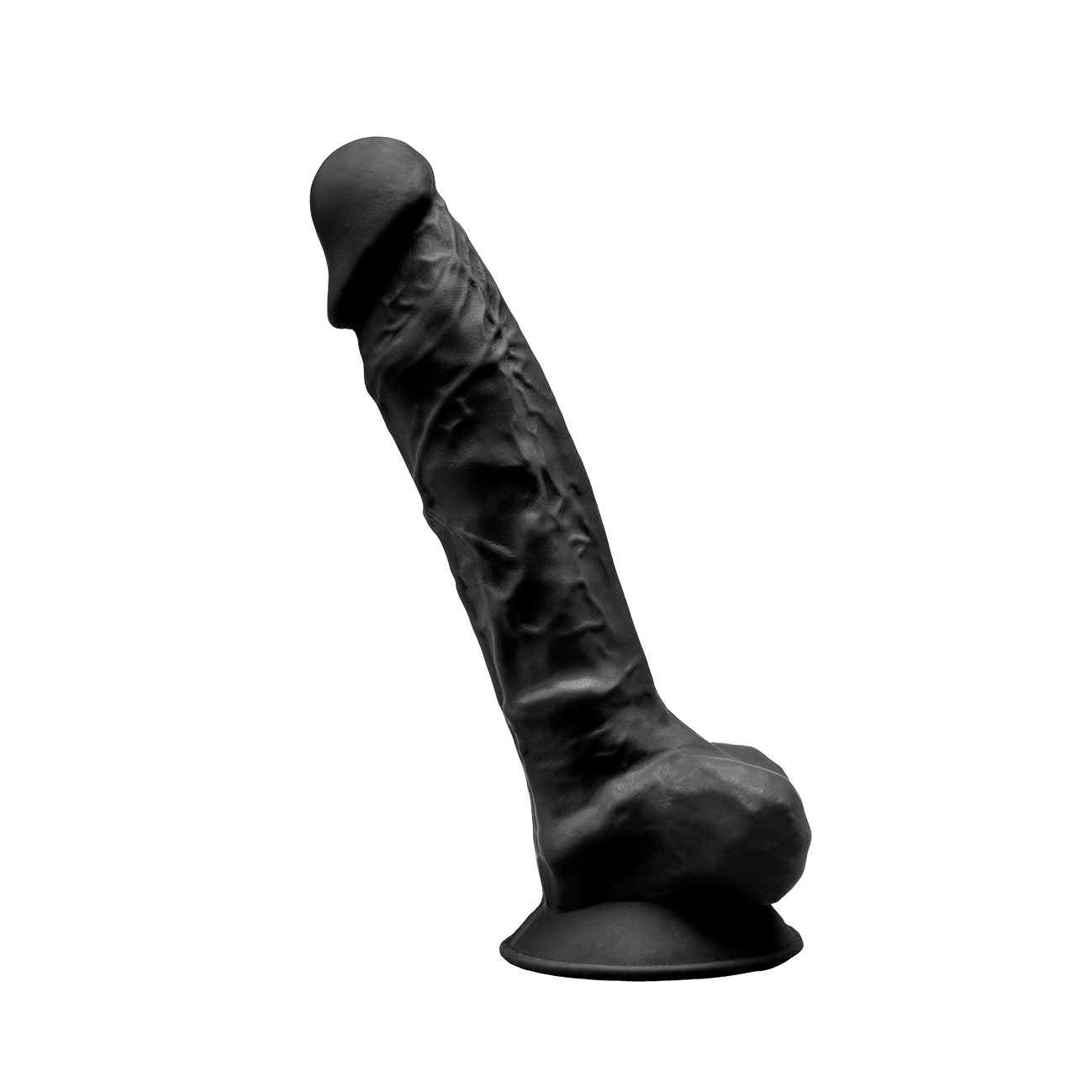 SILEXD Dual Density Silicone Dildo Model 1 black (8")