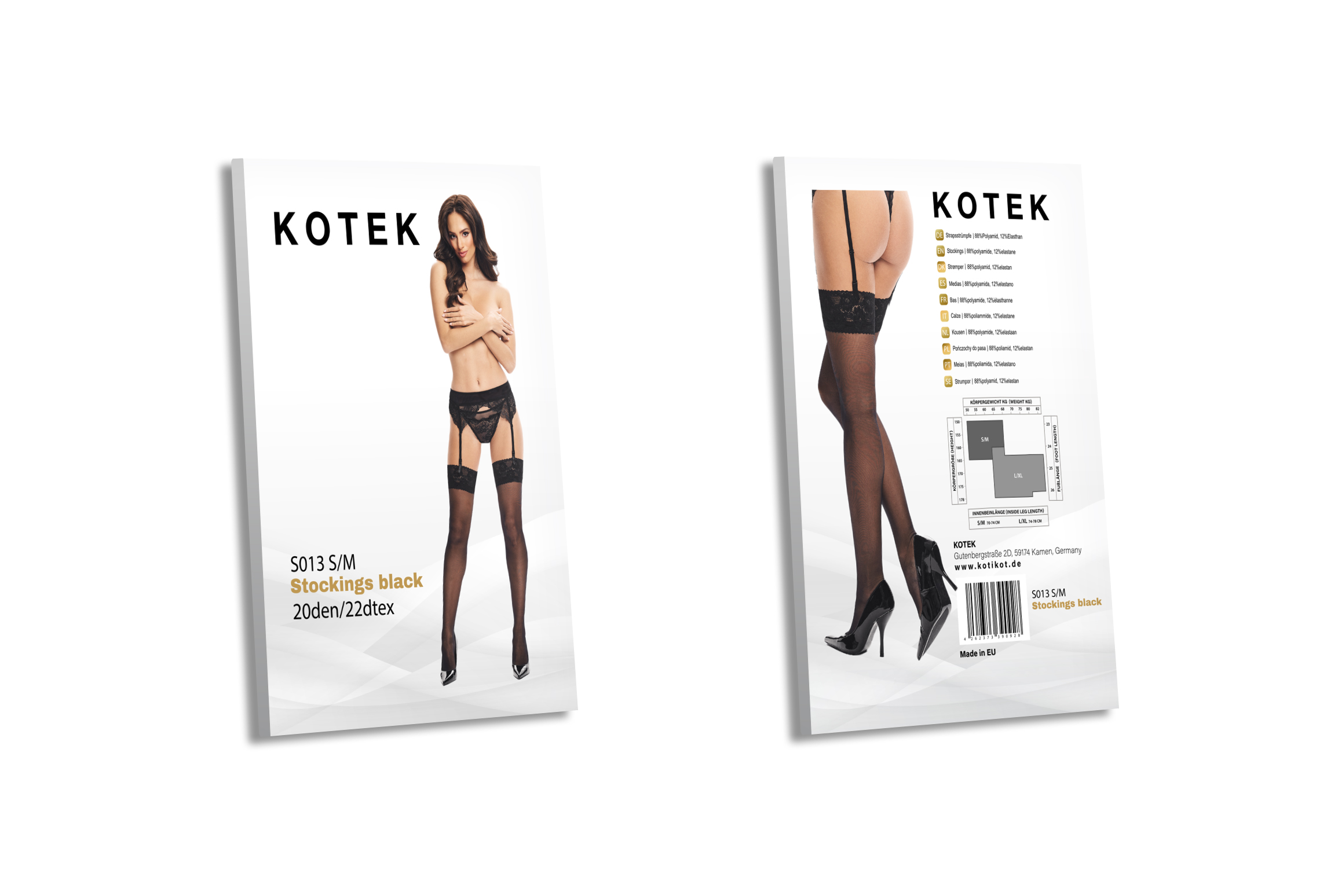 KOTEK Strapsstrümpfe S013 schwarz S/M KOTEK Strapsstrümpfe S013 schwarz S/M