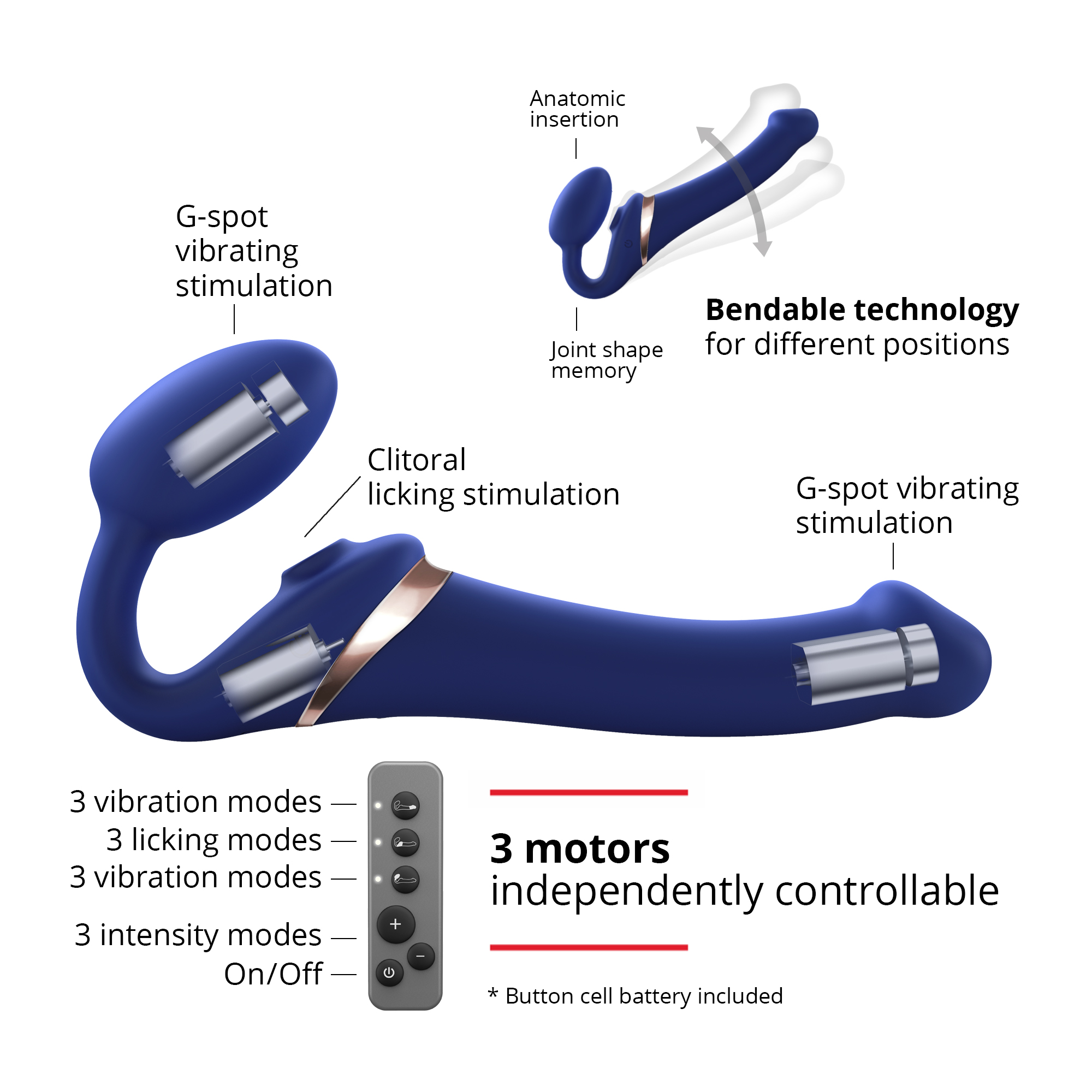 Strap-on-me Multi-Orgasm Bendable night blue S Strap-on-me Multi-Orgasm Bendable night blue S