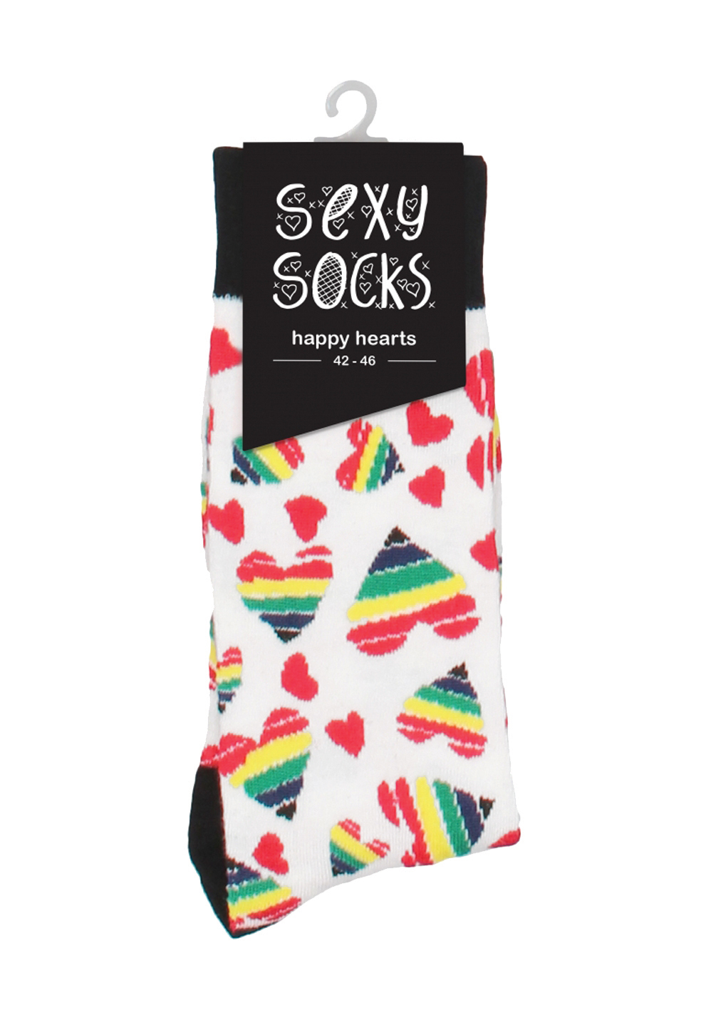 SHOTS Sexy Socks 'Happy Hearts' 42-46