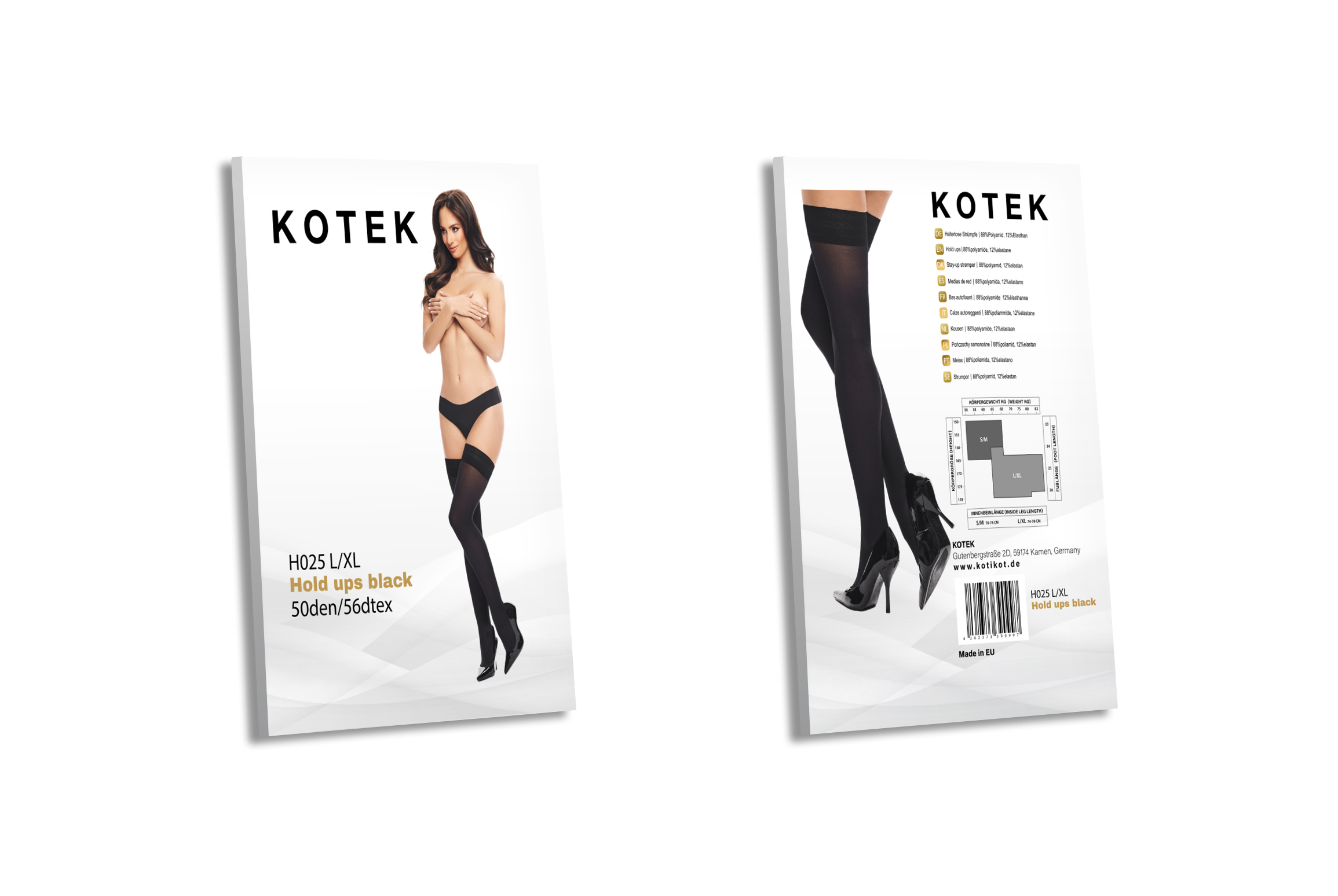KOTEK Halterlose Strümpfe H025 schwarz L/XL KOTEK Halterlose Strümpfe H025 schwarz L/XL