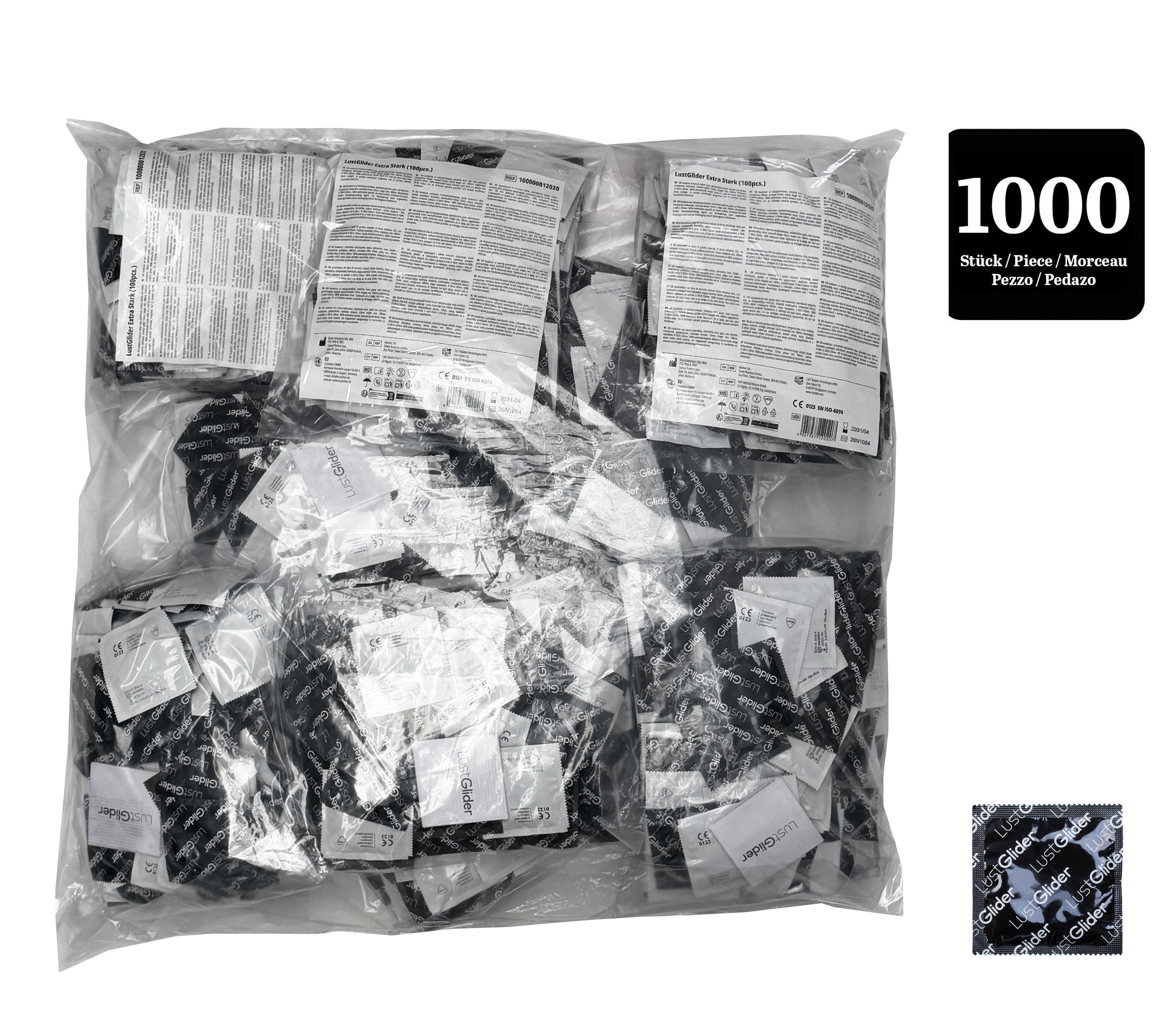 LustGlider Kondome Extra-Stark 1000er