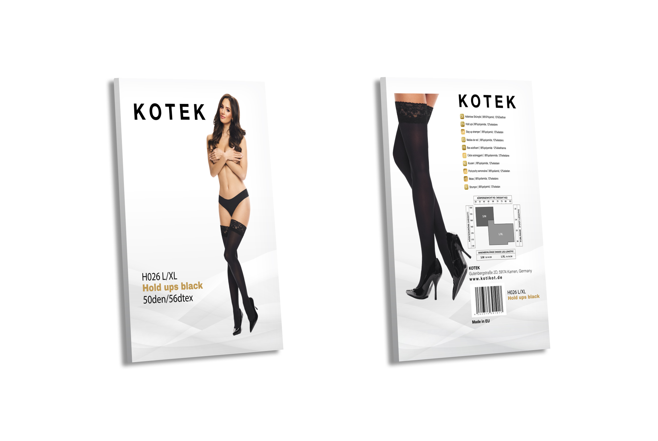 KOTEK Halterlose Strümpfe H026 schwarz L/XL KOTEK Halterlose Strümpfe H026 schwarz L/XL